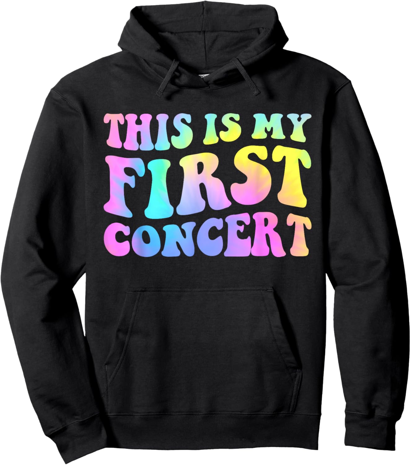 This is My First Concert Groovy Boys Girls Kids Music Event Hoodie - Hoodie | Black
