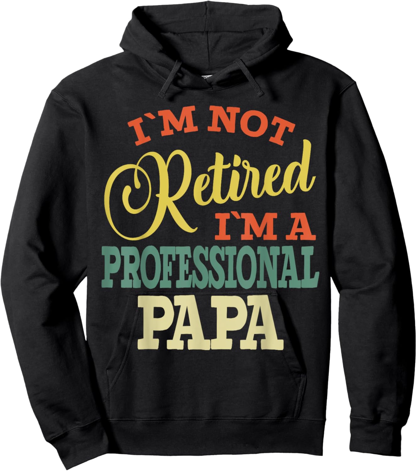 Papa Grandpa funny Fathers Day Professional Papa Dad Hoodie - Hoodie | Black