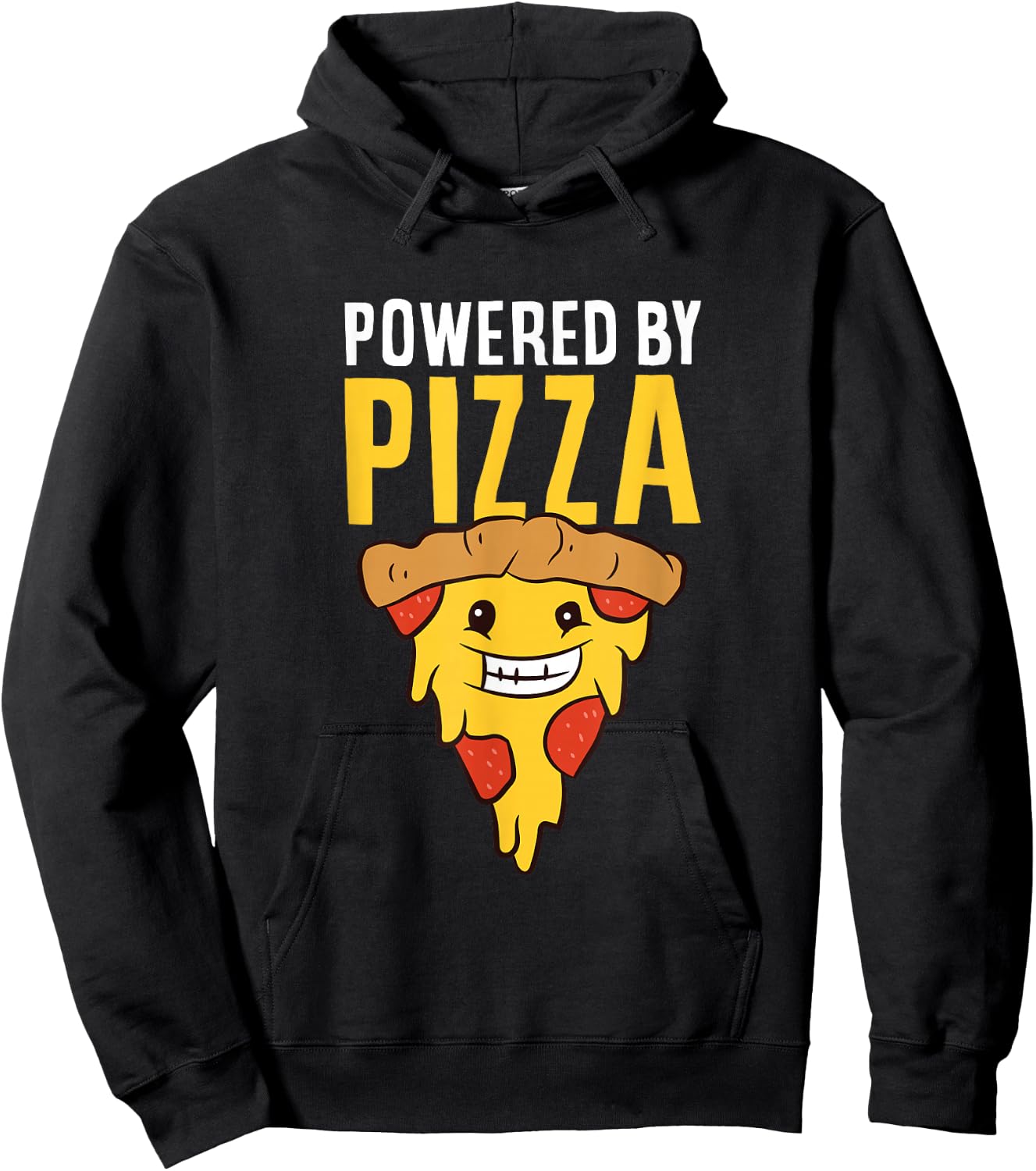 Powered By Pizza Love Pizzas Hoodie - Hoodie | Black