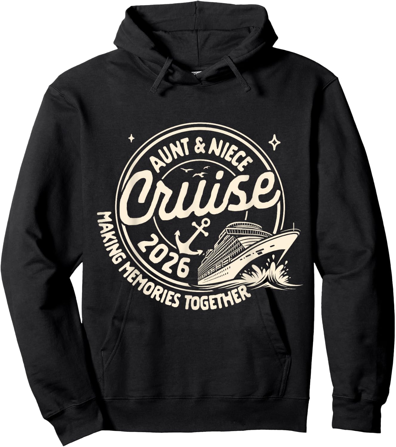 Cruise Trip Family Trip Cruising Aunt & Niece Cruise 2026 Hoodie - Hoodie | Black