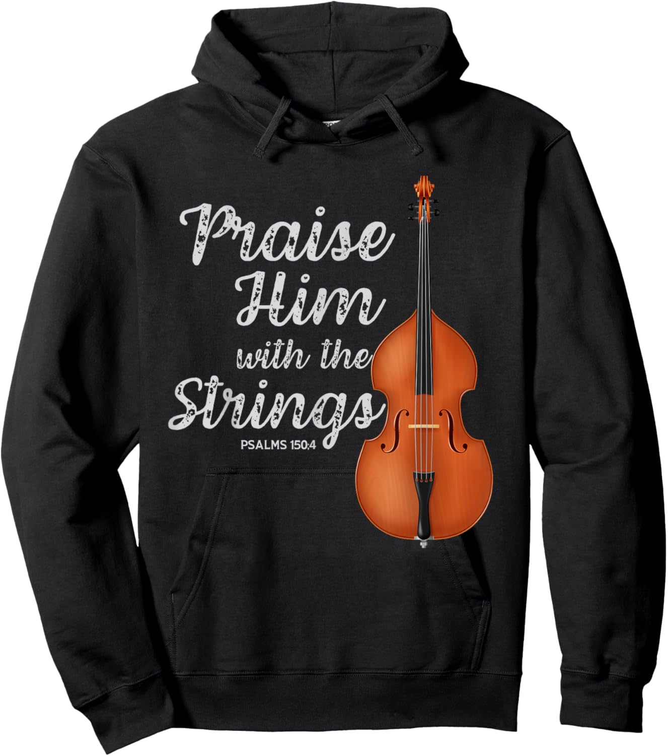 Christian, Double Bass, Upright Bass, Instrument Hoodie - Hoodie | Black