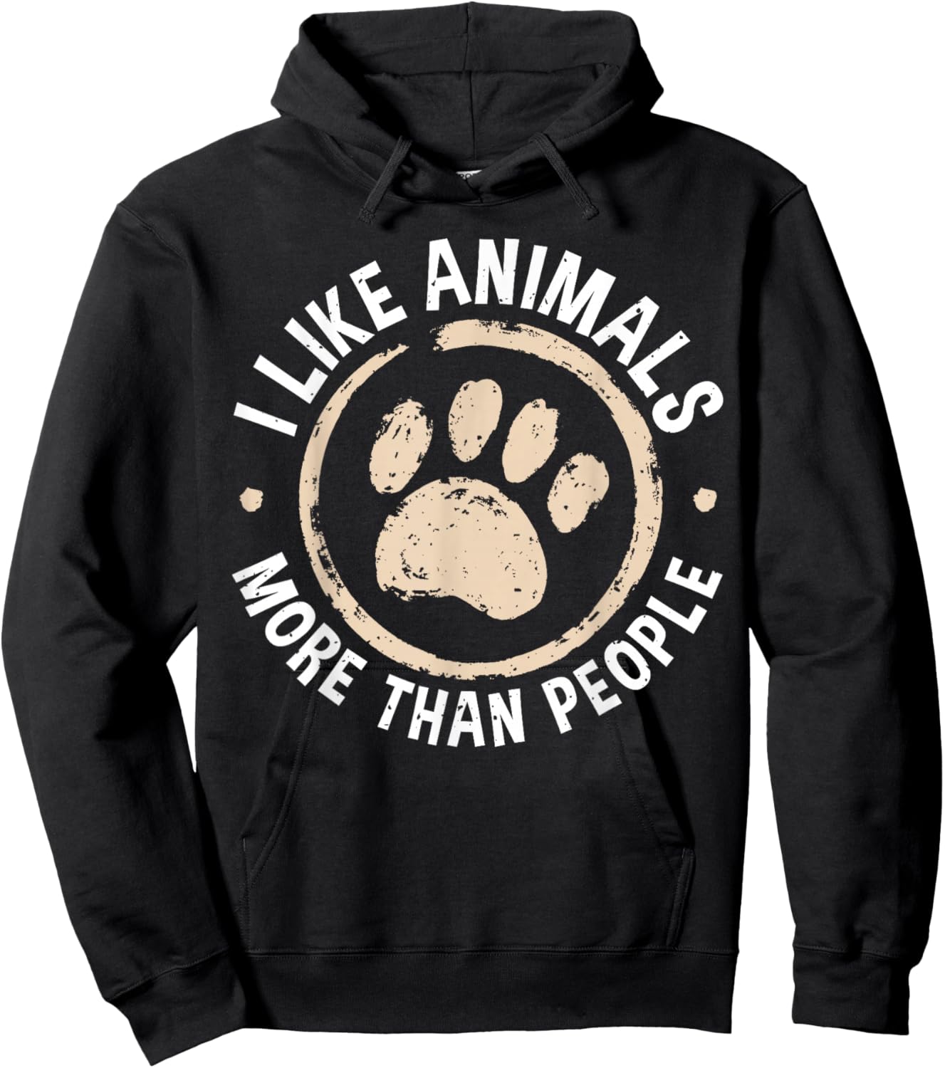 I Like Animals More Than People For An Animal Lover Hoodie - Hoodie | Black