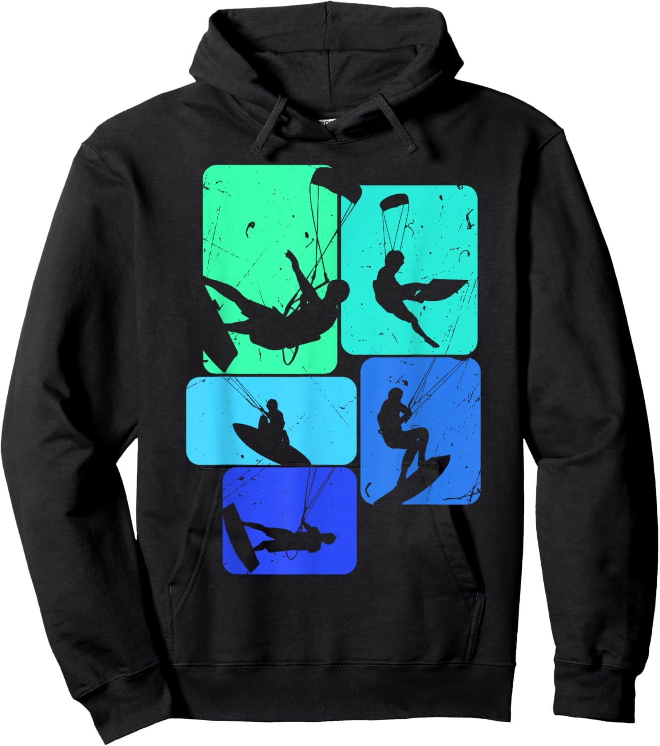 Kitesurfen für Kitesurfer | Retro Herren Kitesurf Hoodie - Hoodie | Black