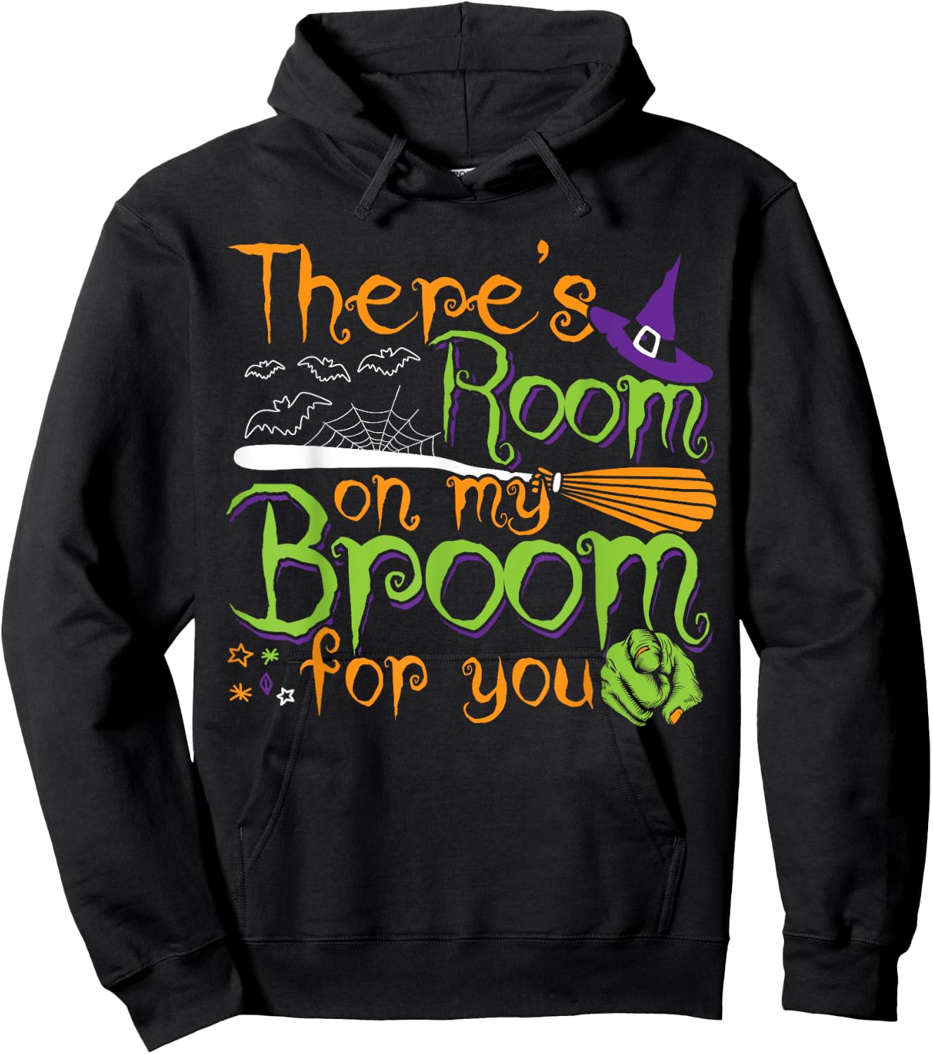 There's Room on my Broom for you Funny Halloween Costumes Hoodie - Hoodie | Black