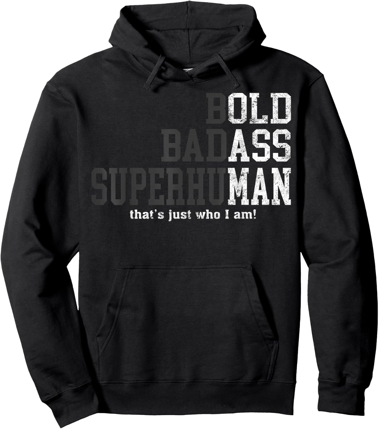 Funny Old Man Saying Gag Gift Birthday for Dad Fathers Day Hoodie - Hoodie | Black