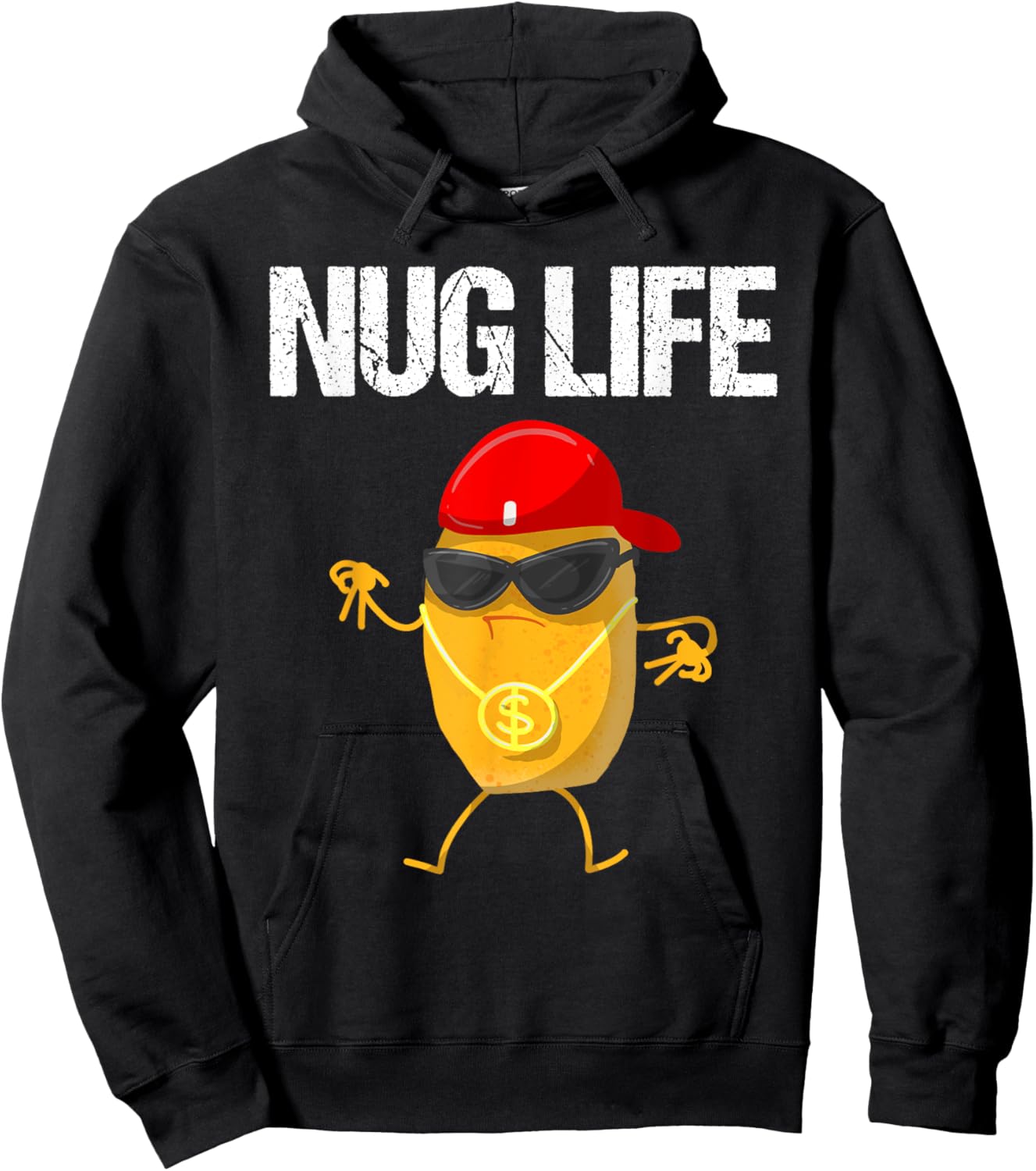 Cool Chicken Nugget Art For Boys Kids Chicken Nugget Lover Hoodie - Hoodie | Black
