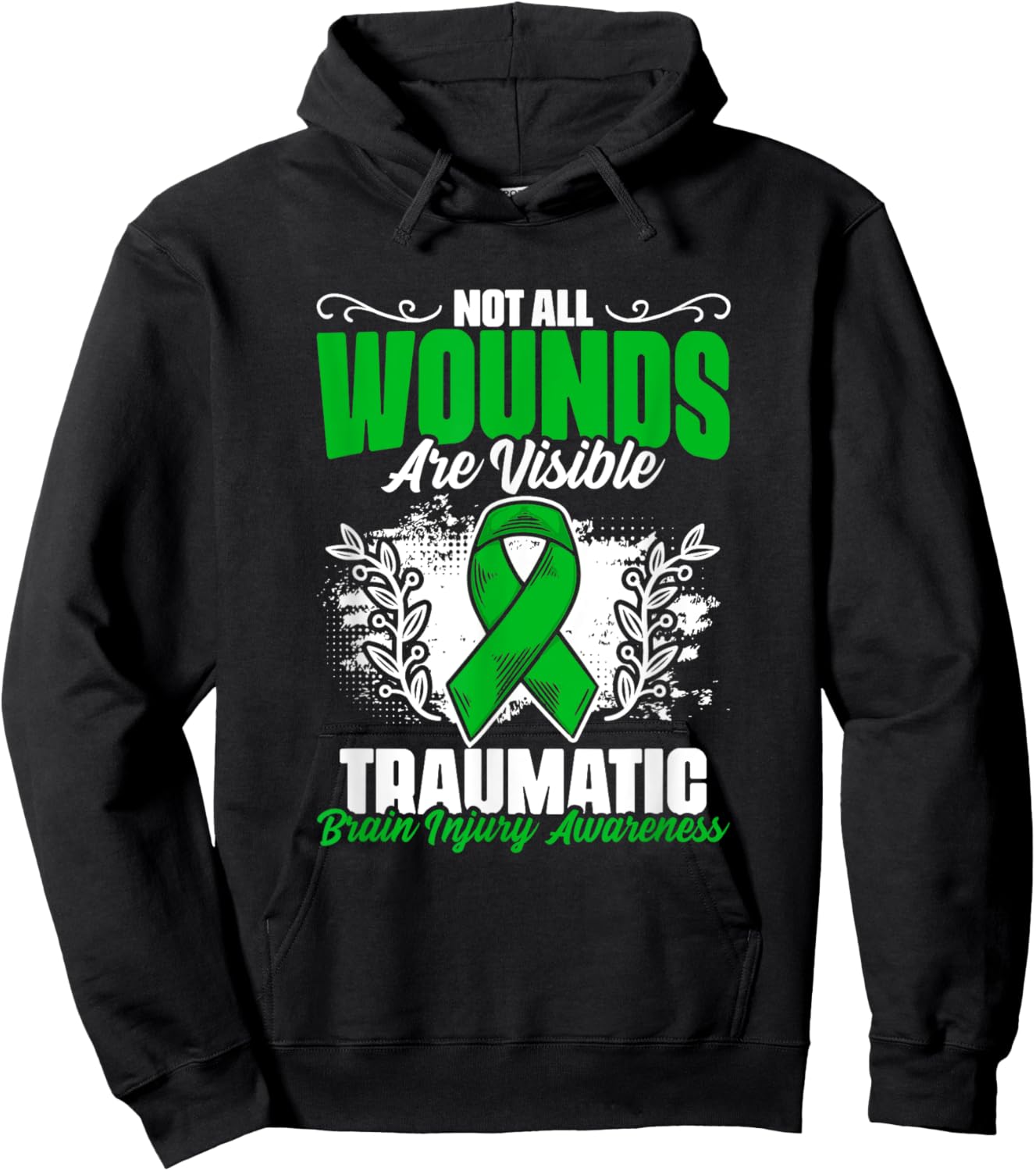 Not All Wounds Are Visible Traumatic Brain Injury TBI Hoodie - Hoodie | Black
