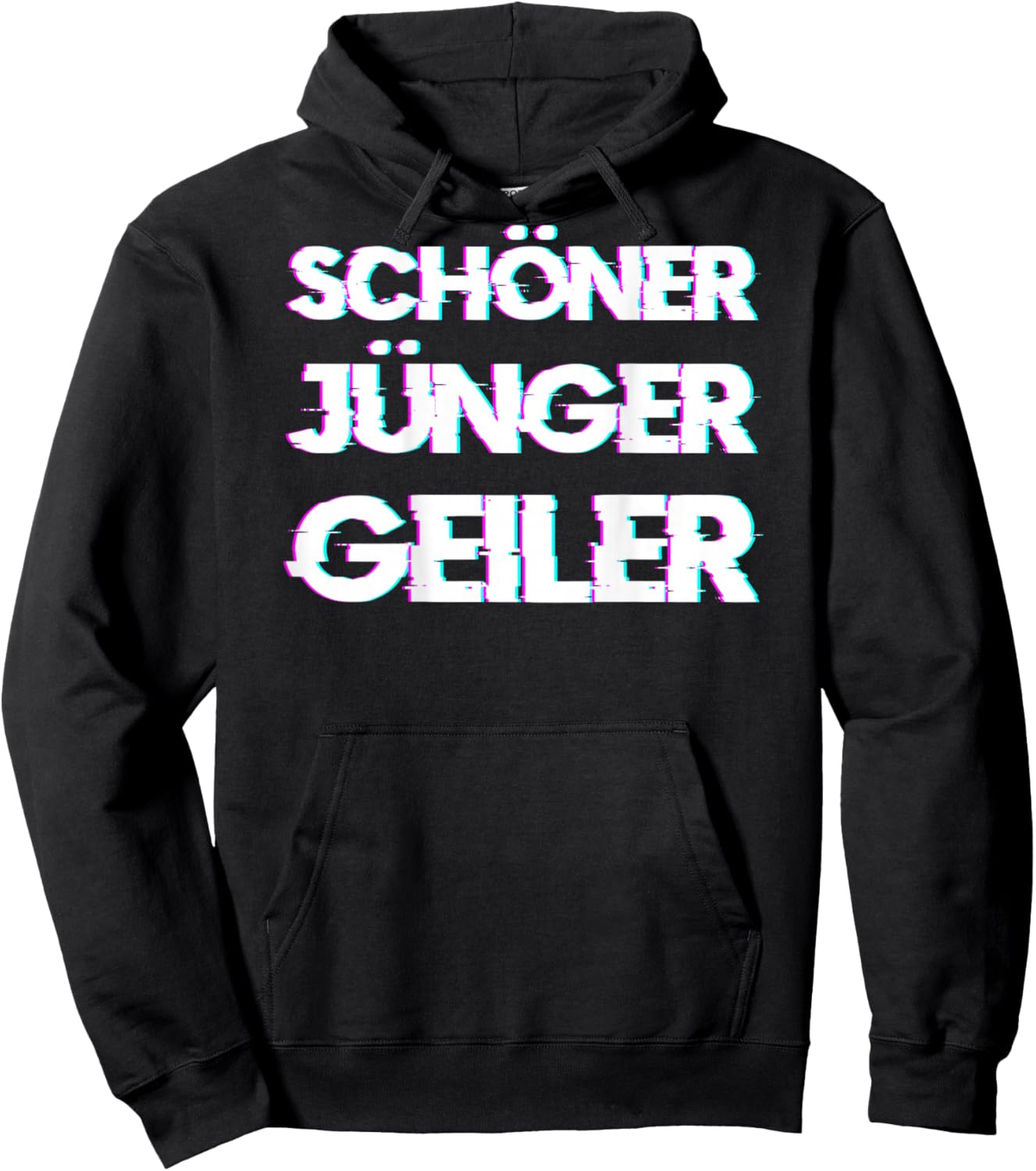 Schöner Jünger Geiler, Backprint Mallorca Malle Party Glitch Hoodie - Hoodie | Black