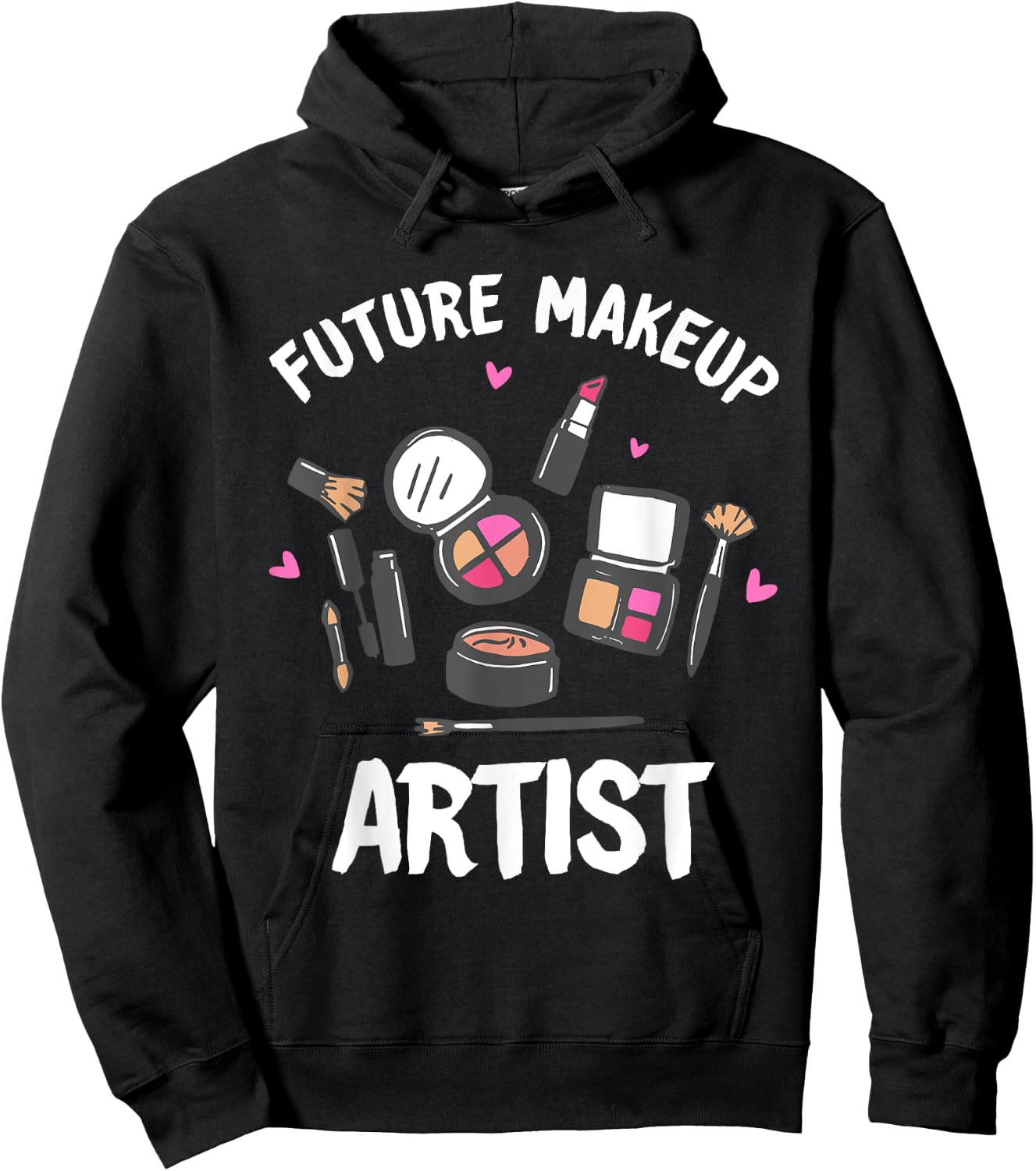 Funny Makeup Artist Designs Girls Cosmetologists Hoodie - Hoodie | Black