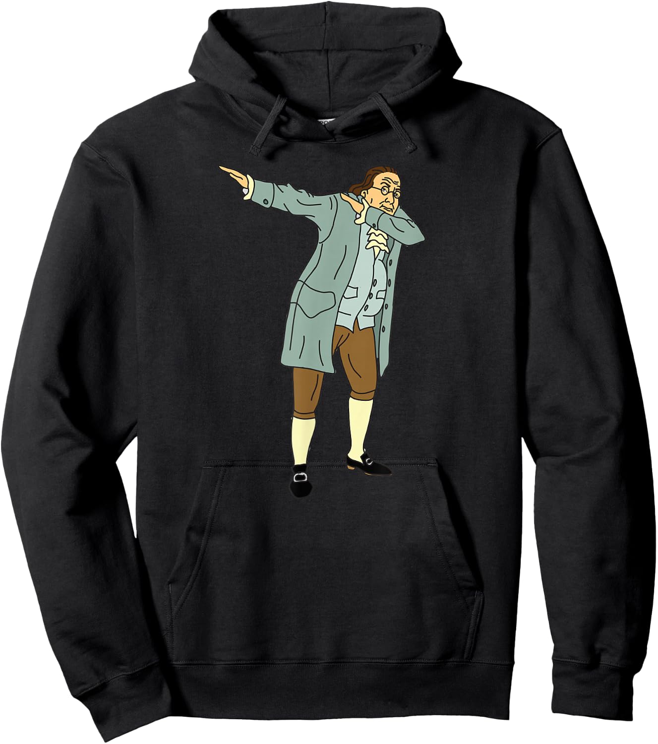 Founding Father 100 Dollar Bill Dabbing Benjamin Franklin Hoodie - Hoodie | Black