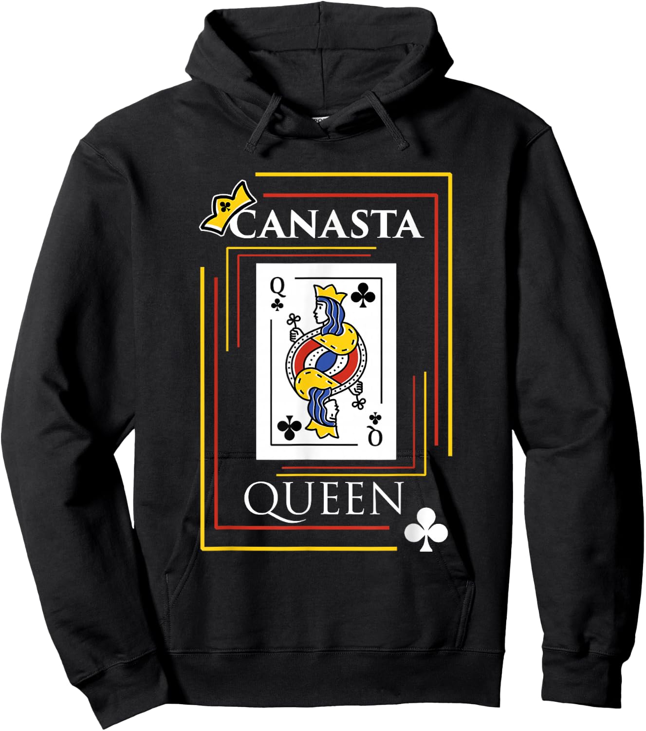Canasta Queen Game Cards Fun Team Funny Card Player Hoodie - Hoodie | Black