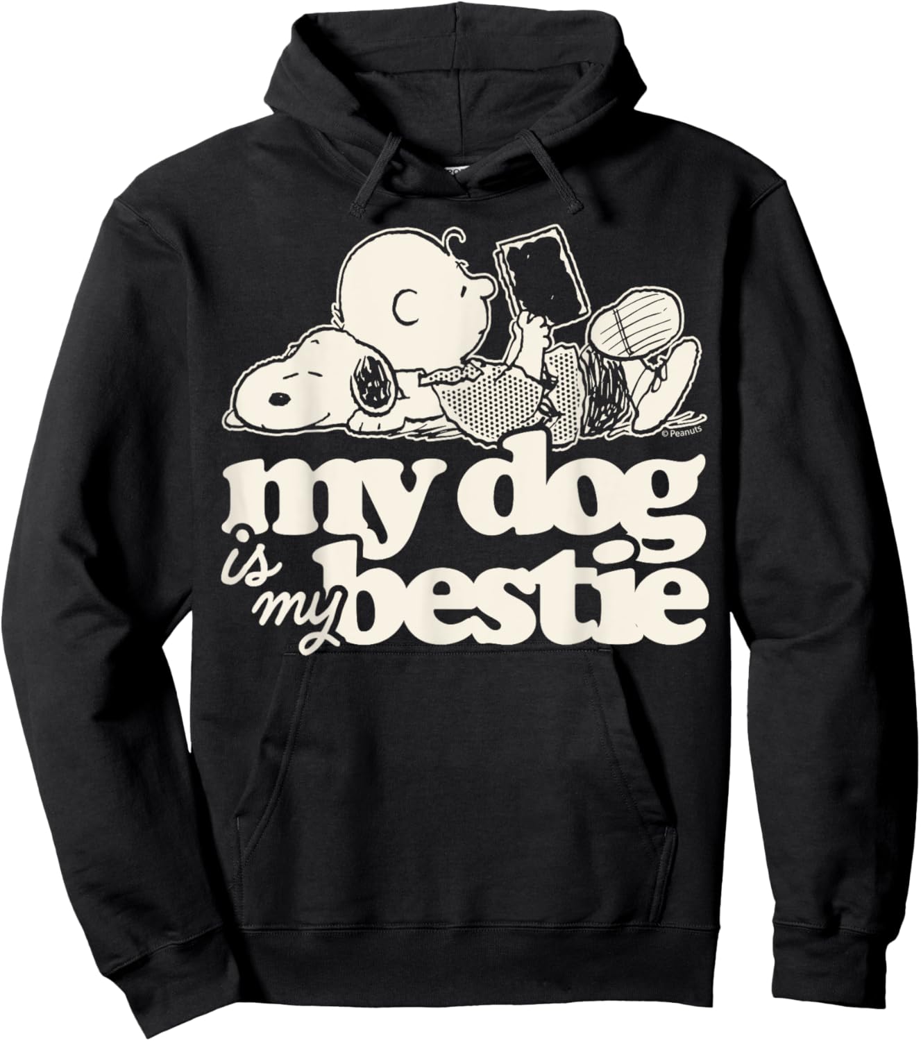 Peanuts - Snoopy And Charlie Brown My Dog Is My Bestie Hoodie - Hoodie | Black