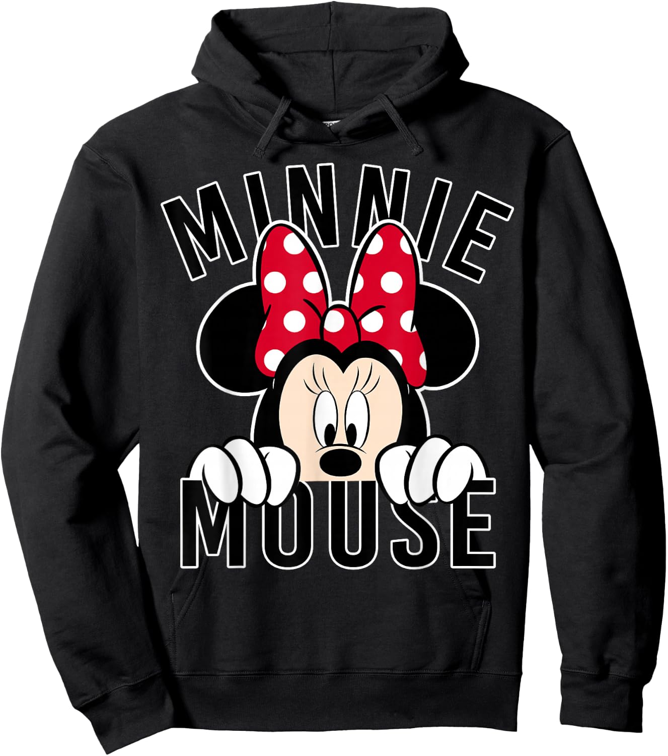 Disney - Minnie Rock the Dots Peeking Minnie Hoodie - Hoodie | Black