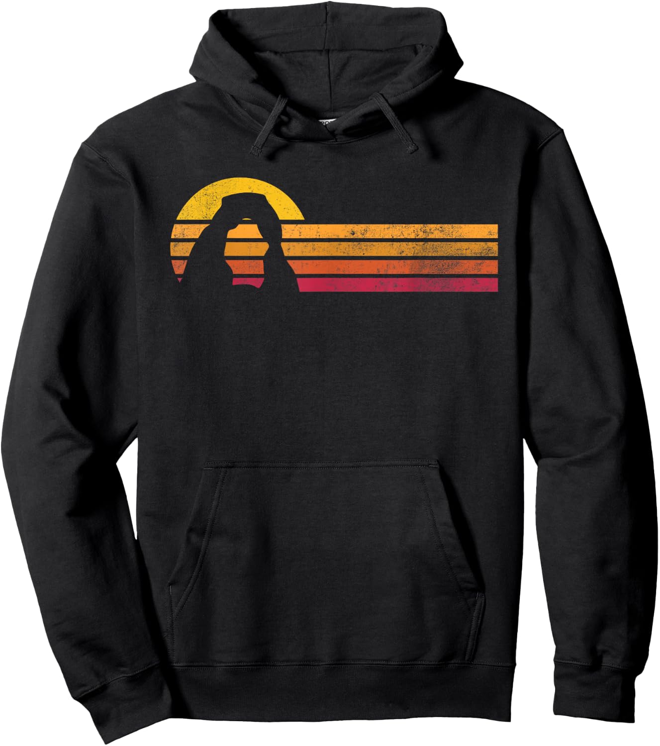 Retro Arches National Park Vintage Delicate Arch Utah Hoodie - Hoodie | Black