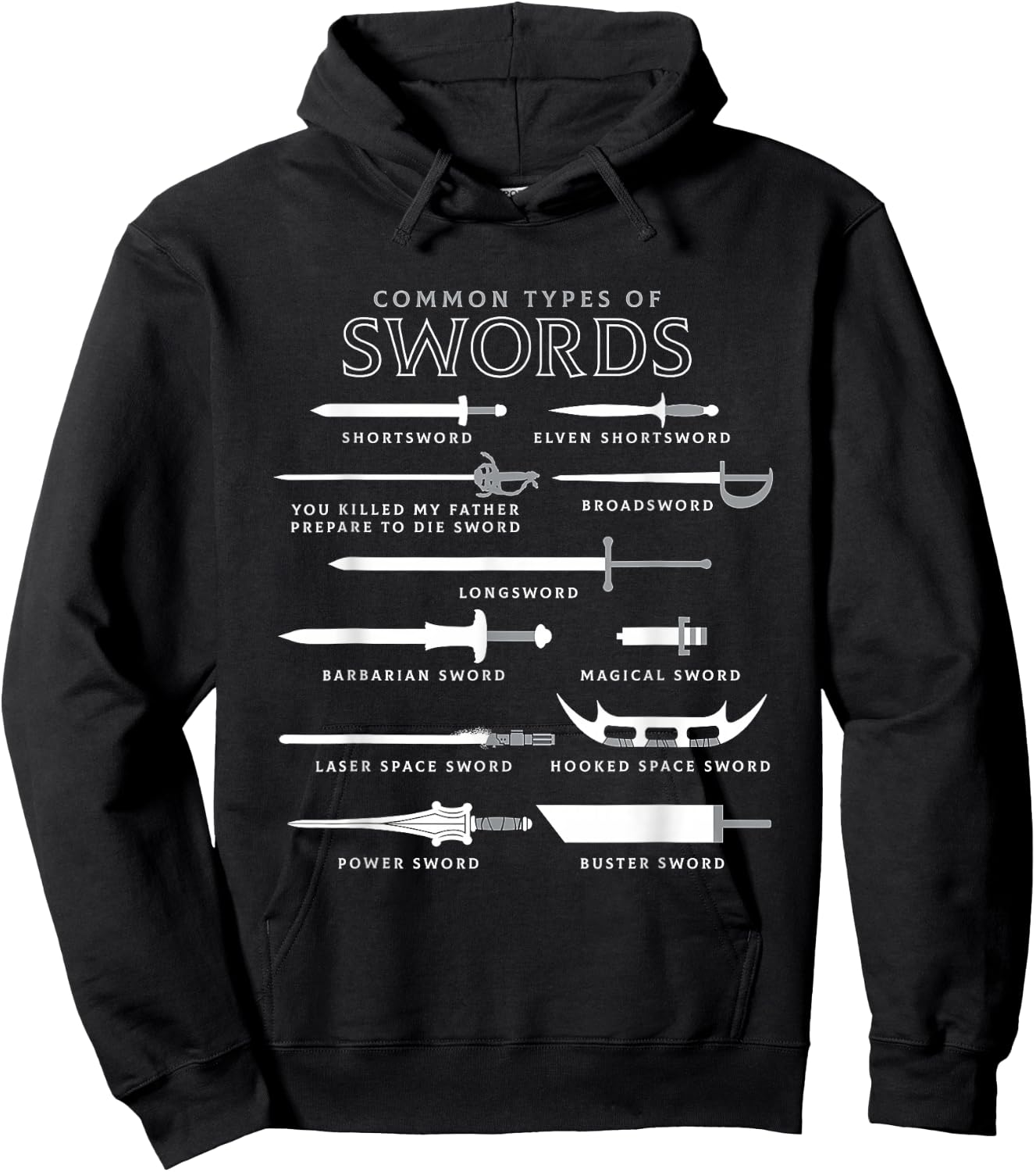 Types of Swords Hoodie - Hoodie | Black