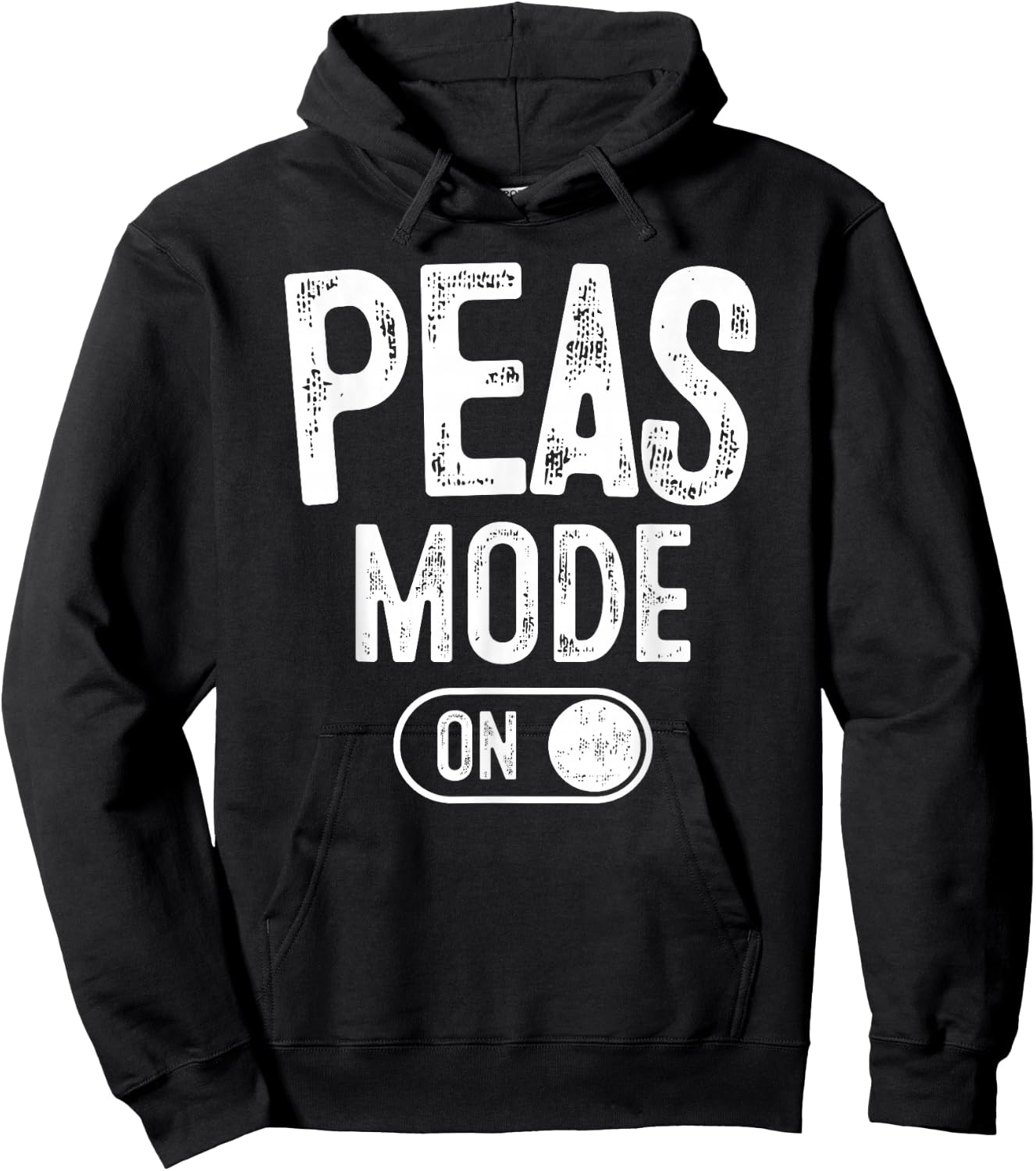 Peas Mode On Costume Funny Green Peas Gift Vegetarian Farmer Hoodie - Hoodie | Black