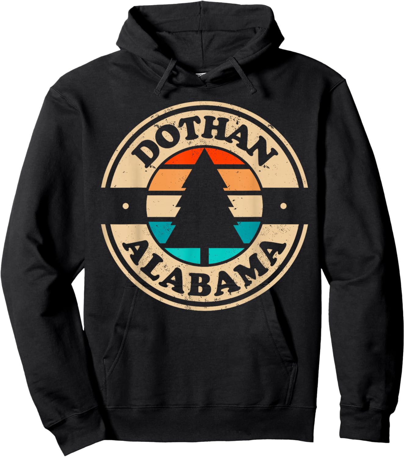 Dothan Alabama AL Vintage Graphic Retro 70s Souvenir 80s Hoodie - Hoodie | Black