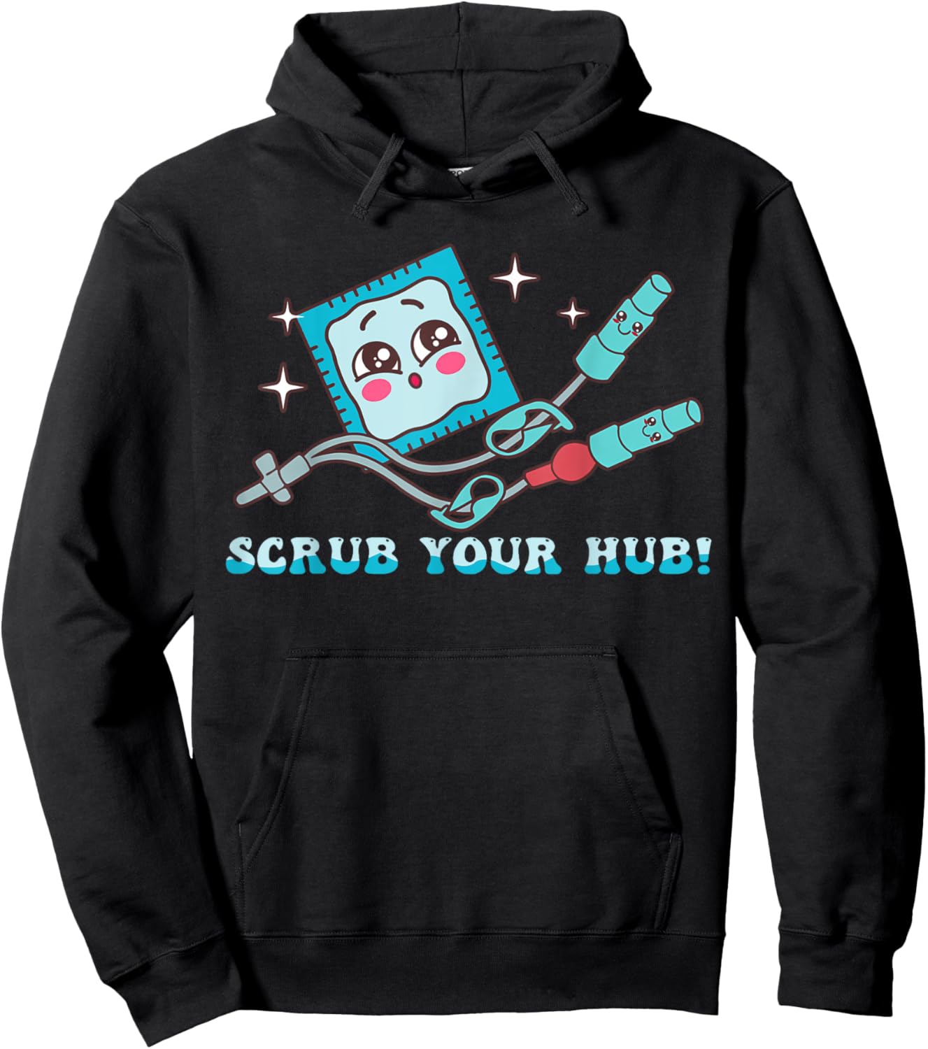 Scrub Your Hub Funny Peds ER ICU RN Grad Clinical Preceptor Hoodie - Hoodie | Black