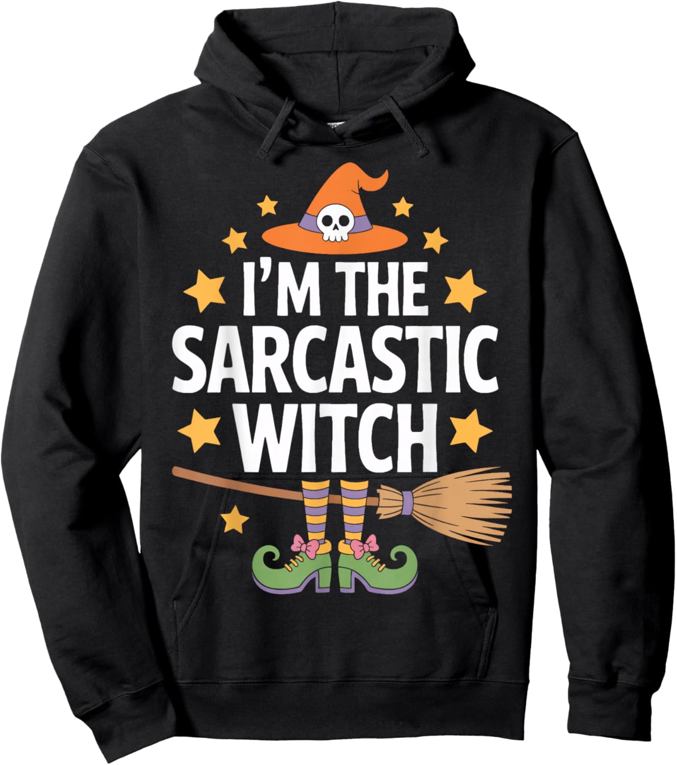 Halloween I'm The Sarcastic Witch for Sarcastic Women Hoodie - Hoodie | Black