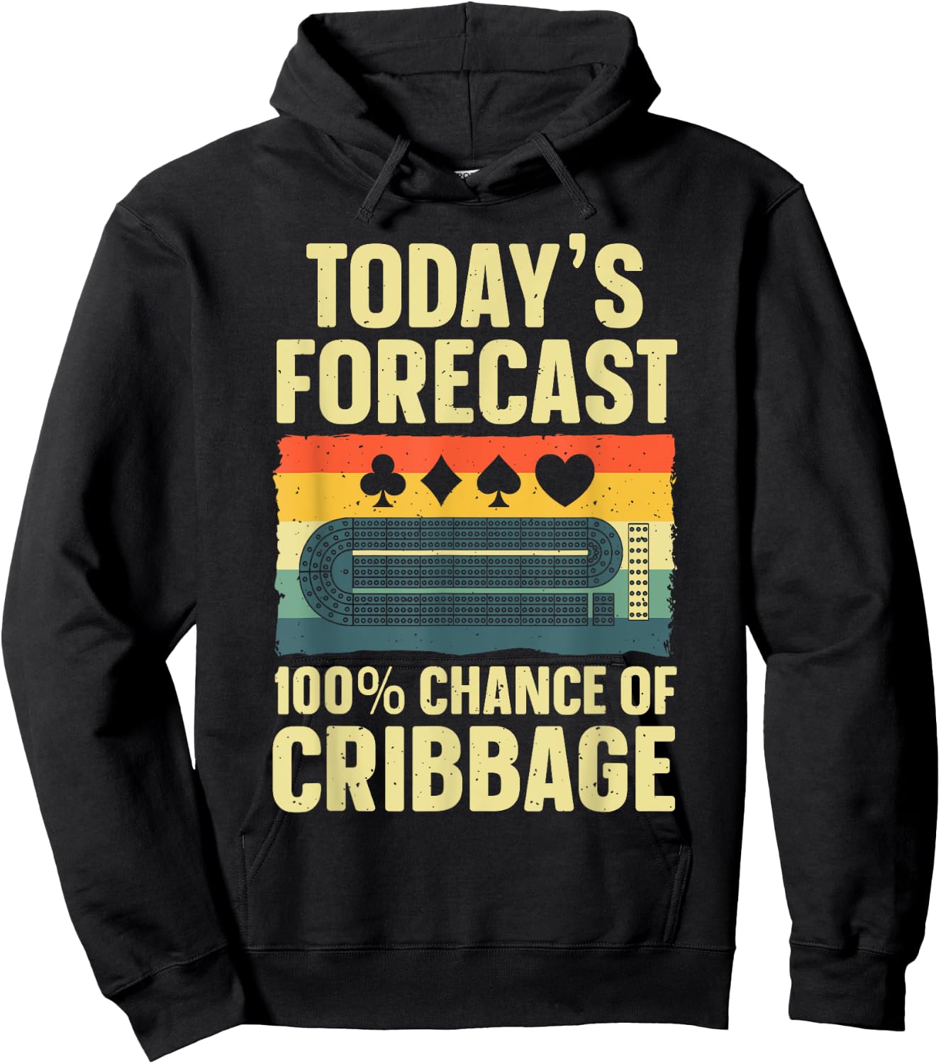 Funny Cribbage Design Women Kids Card Game Cribbage Hoodie - Hoodie | Black