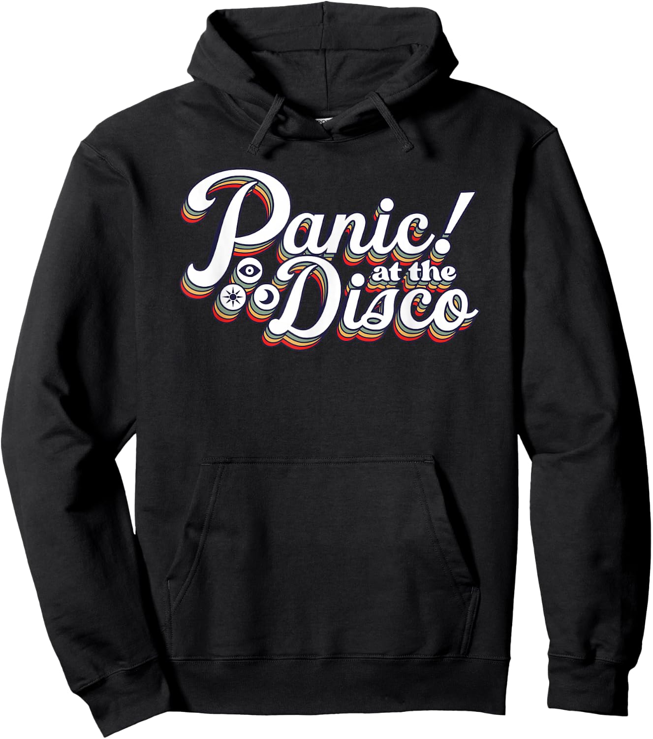 Panic! at The Disco - Rainbow Logo Hoodie - Hoodie | Black