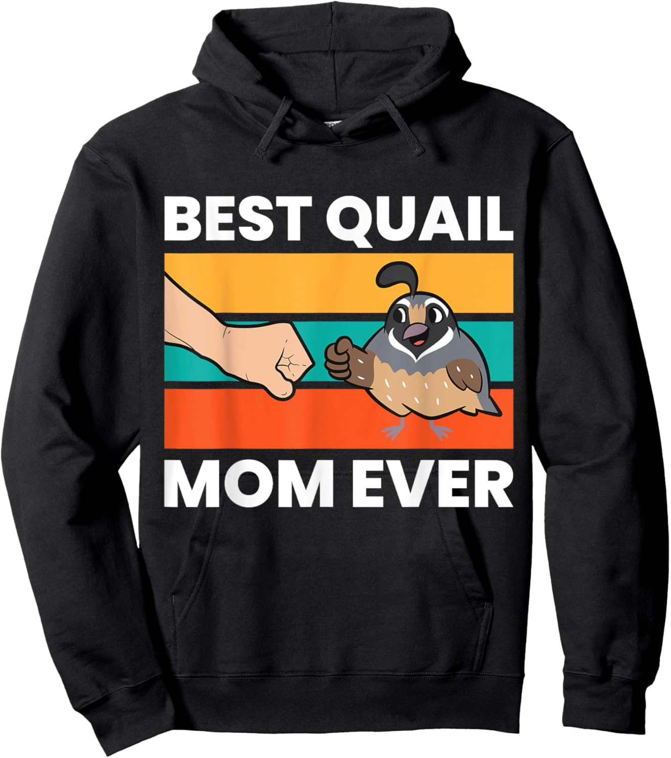 Best Quail Mom Ever Funny Quail Mom Hoodie - Hoodie | Black