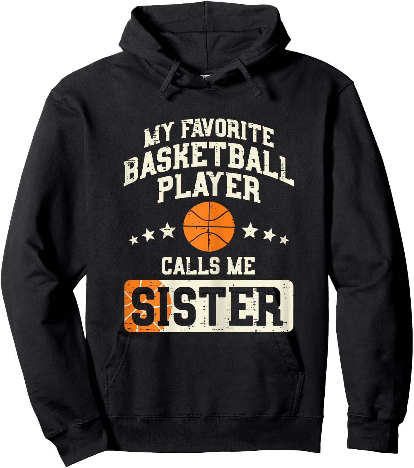 Favorite Basketball Player Sister Family Matching Girls Hoodie - Hoodie | Black
