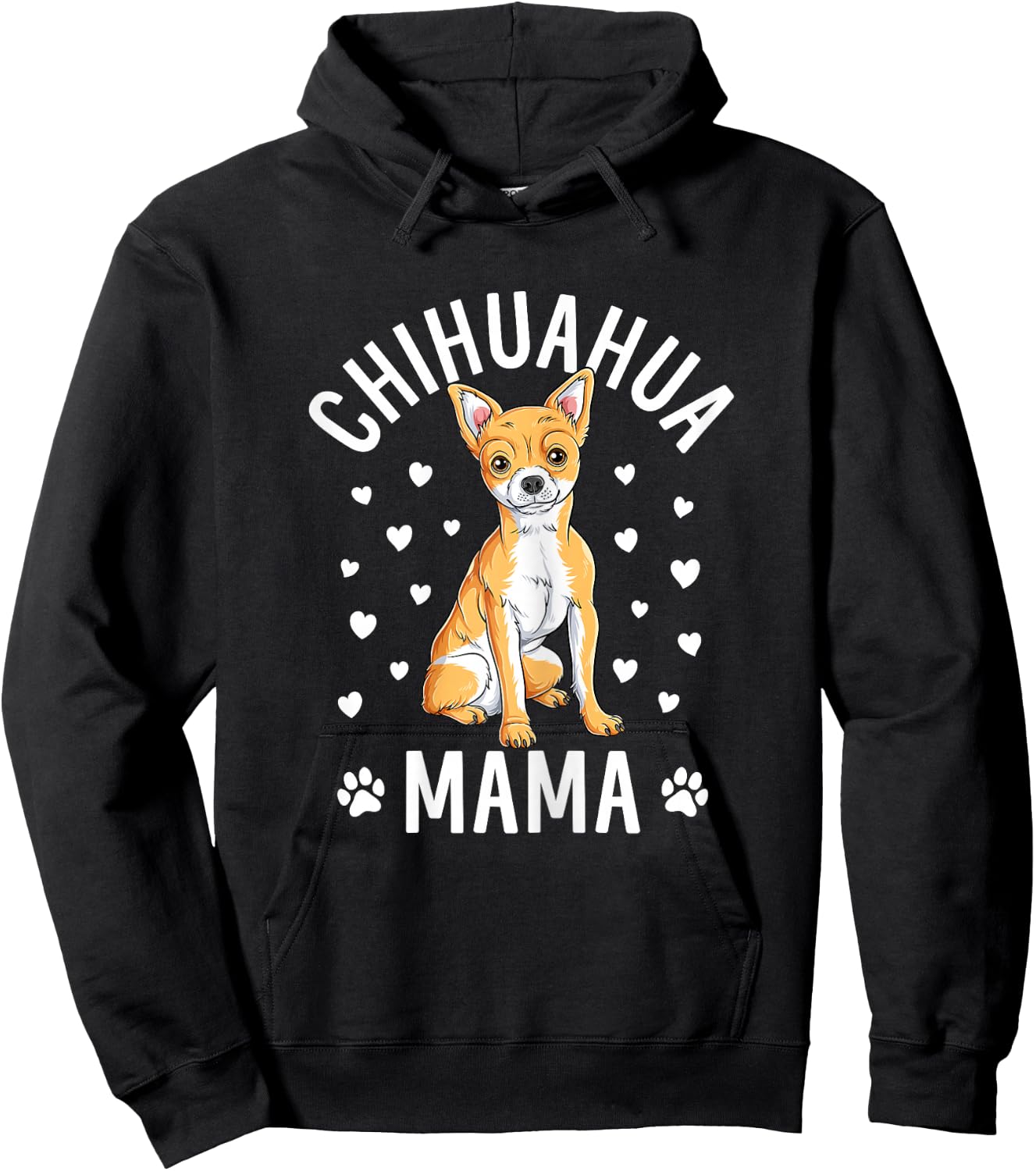 Chihuahua Mama Cute Dog Mom Puppy Women Girls Hoodie - Hoodie | Black