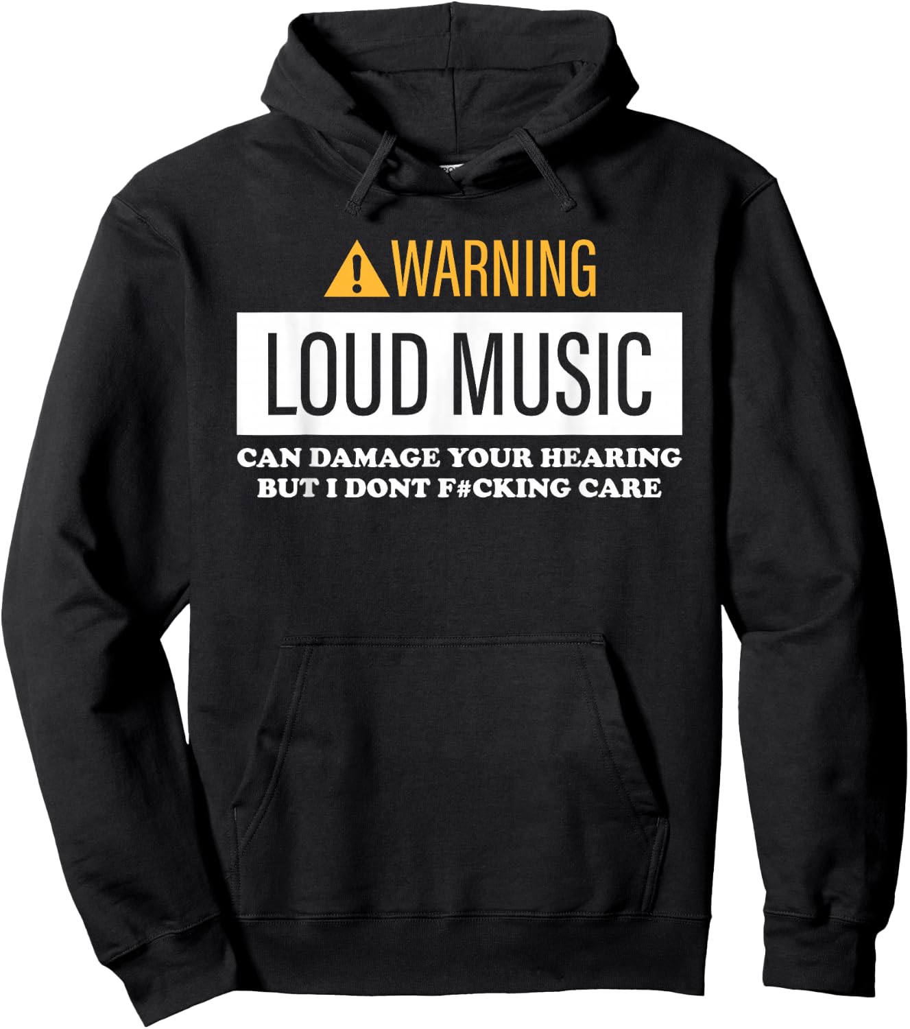Warning, Loud Music, Can Damage Your Hearing Hoodie - Hoodie | Black