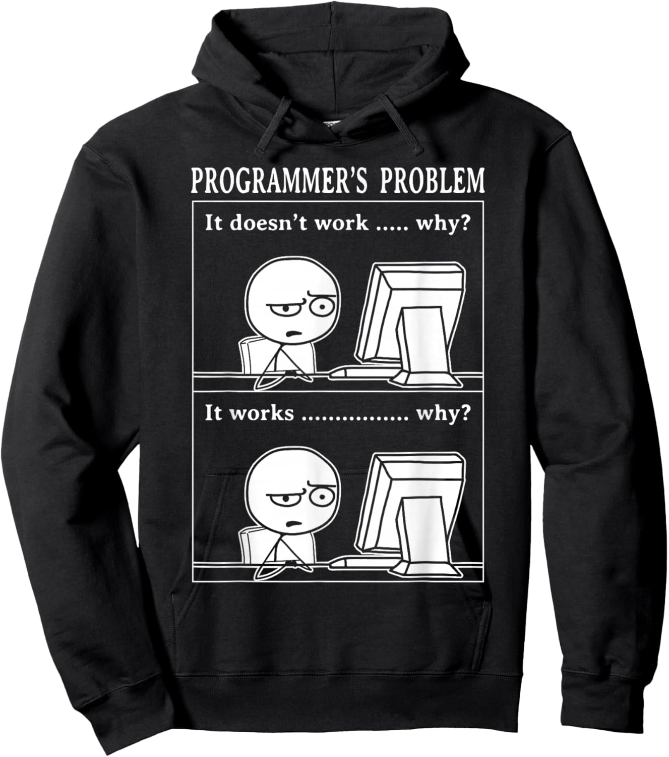 Programmer Funny Problem It Works Computer Science Nerd Hoodie - Hoodie | Black
