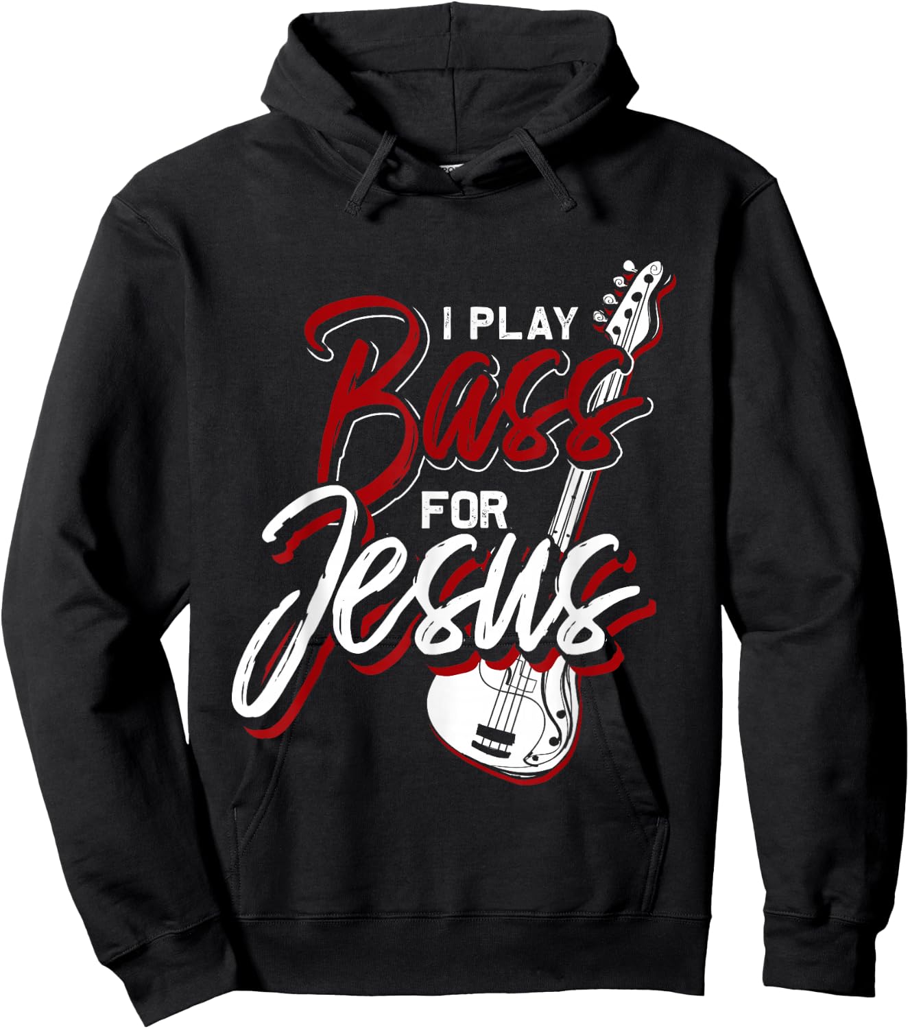 I Play Bass For Jesus Bass Guitar Hoodie - Hoodie | Black