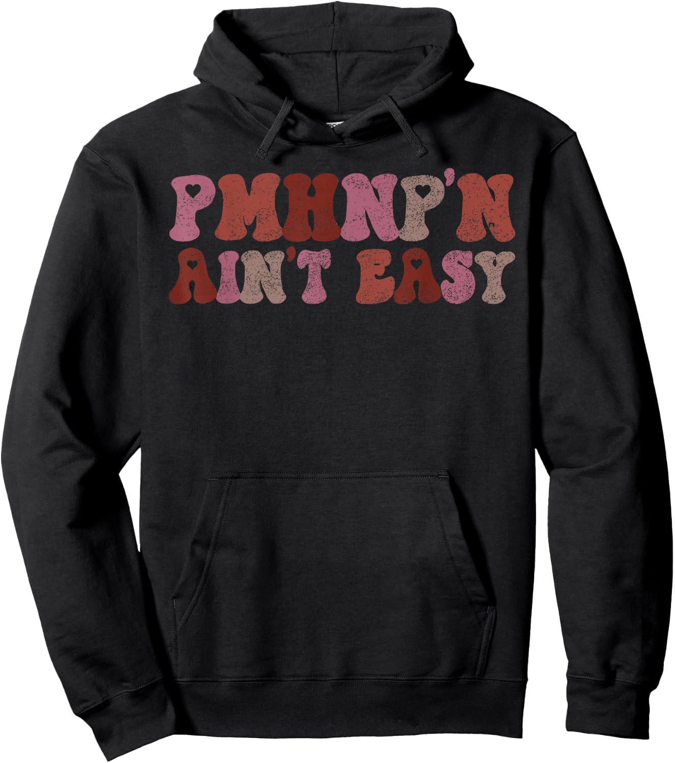 03 PMHNP Nurse Gift Psychiatric Mental Health Nurse - Women's Adults Black Small Modern Classic Polyester 100% Short Sleeve Collarless Pull On Barrel Cuff Non-Stretchable Hoodie - Hoodie | Black