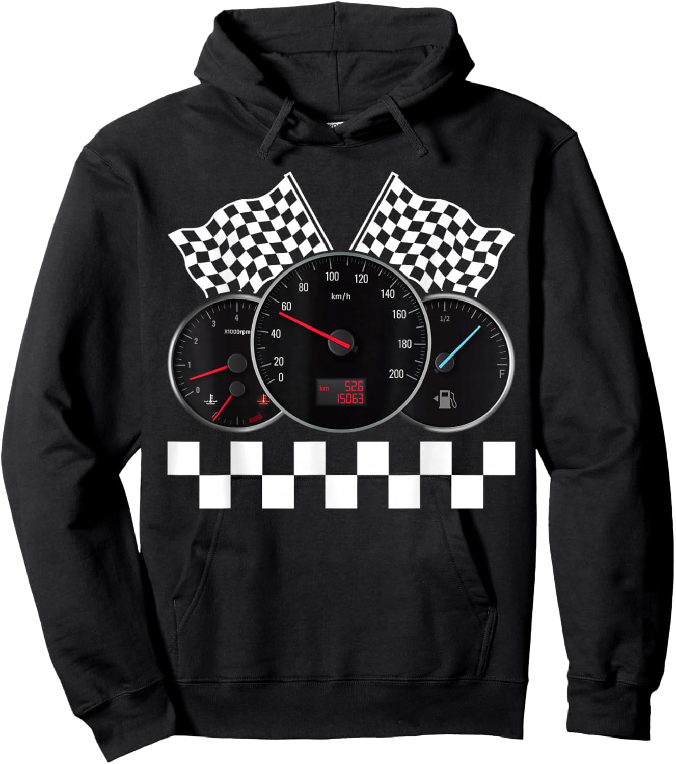 Checkered Flag Racing Hoodie - Hoodie | Black