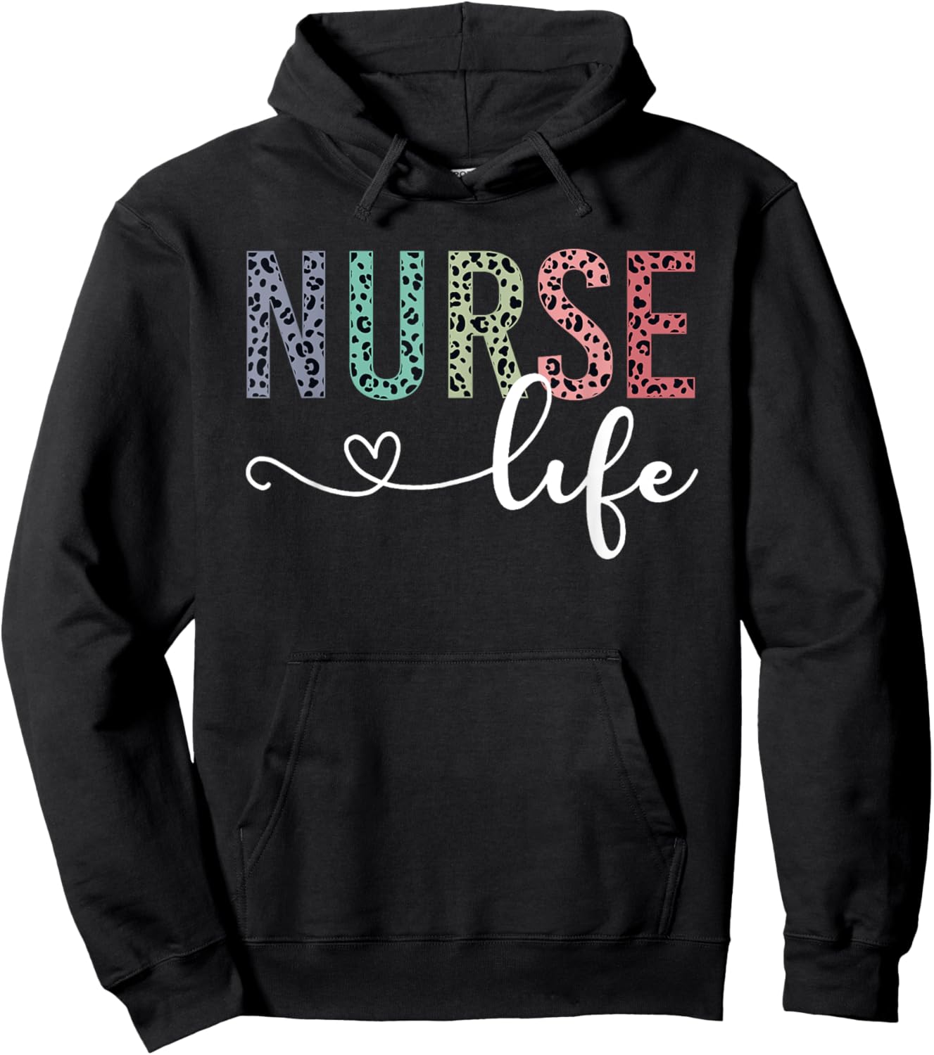 Leopard Nurse Life School Nurse Appreciation Nursing Women Hoodie - Hoodie | Black