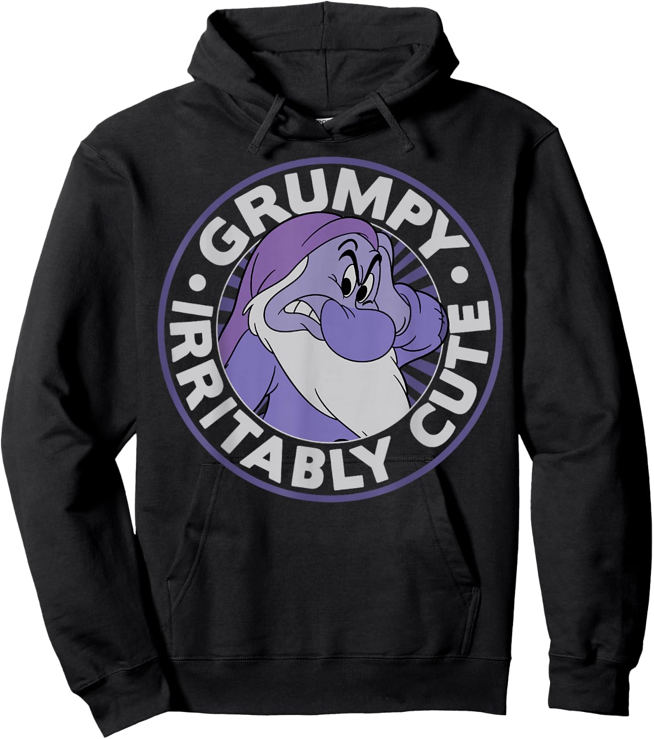 Disney Snow White Grumpy Irritably Cute Graphic Hoodie - Hoodie | Black