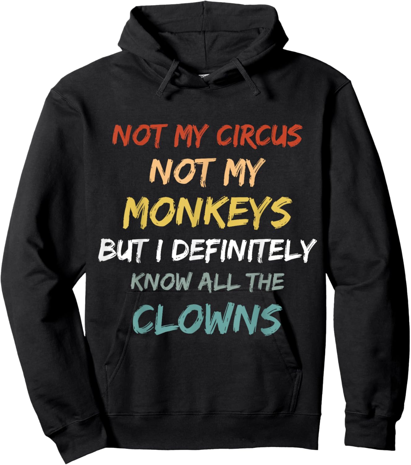 Not My Circus Not My Monkeys But I Definitely Know Clowns Hoodie - Hoodie | Black