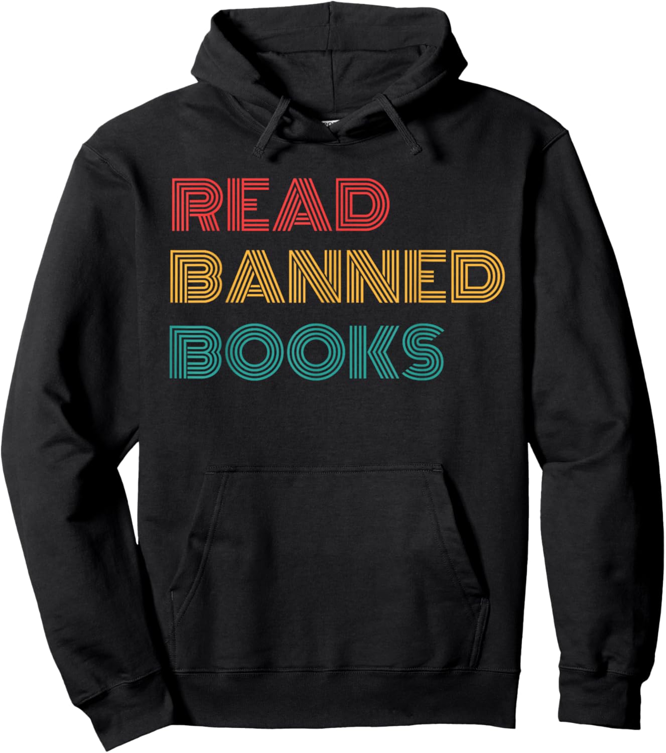 Retro Vintage Read Banned Books Hoodie - Hoodie | Black