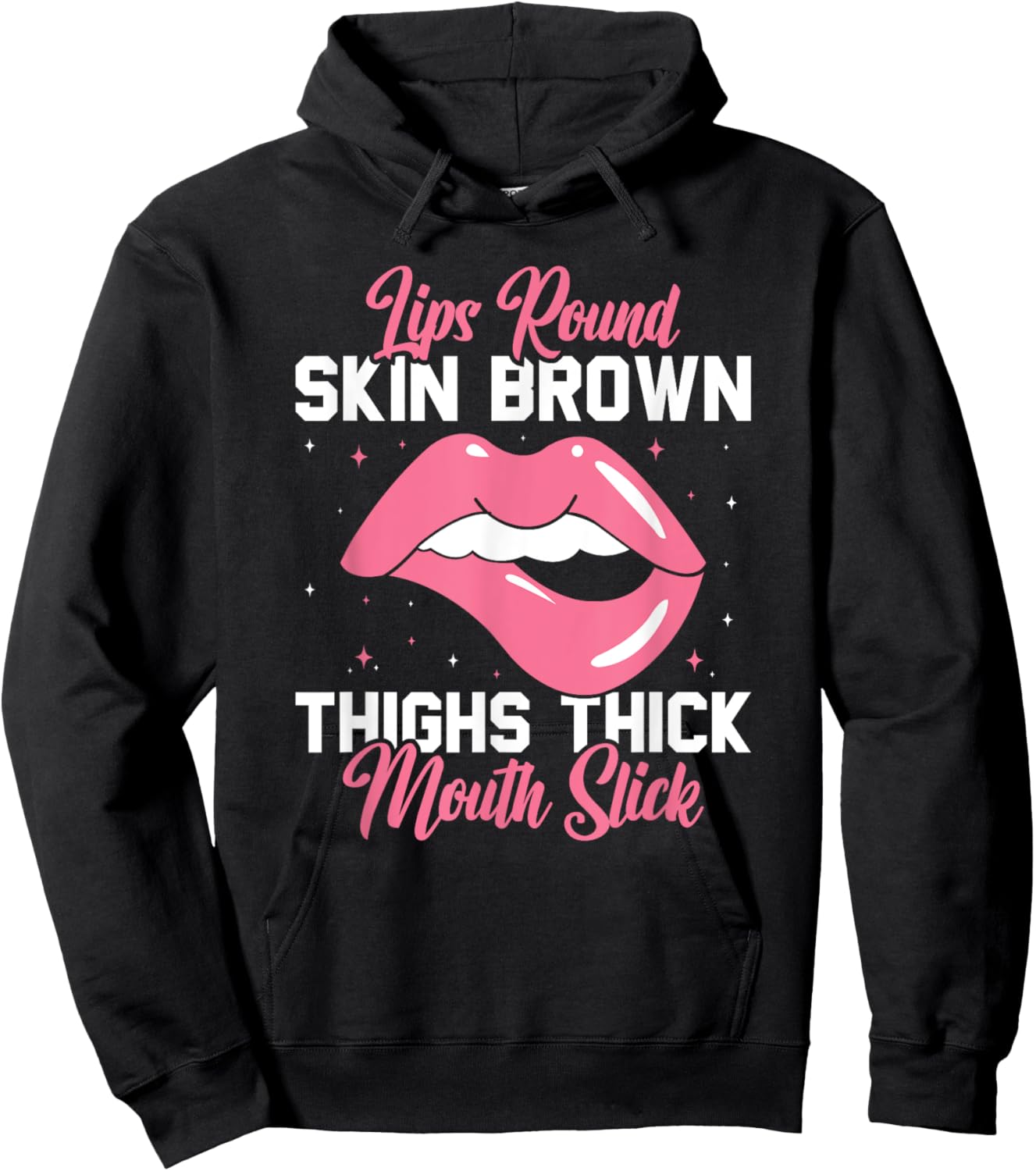 Lips Round Skin Brown Thigh Thick Fitness Workout Hoodie - Hoodie | Black