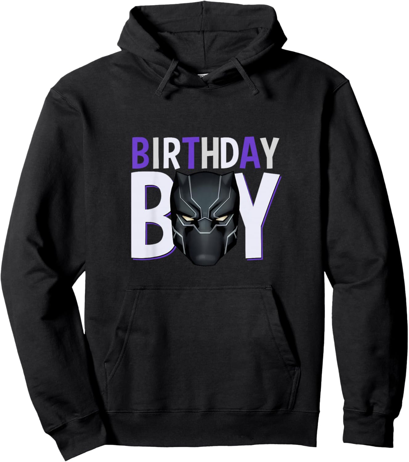 Kids Marvel Avengers Classic Black Panther Super Birthday Boy Hoodie - Hoodie | Black