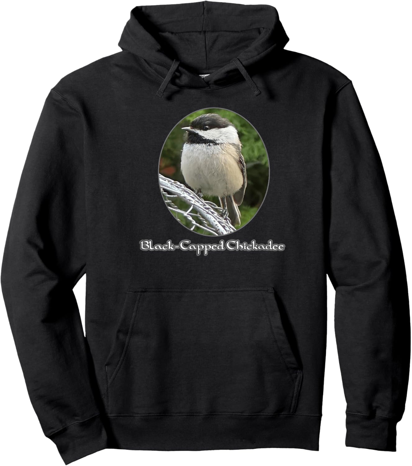 Black Capped Chickadee Hoodie - Hoodie | Black
