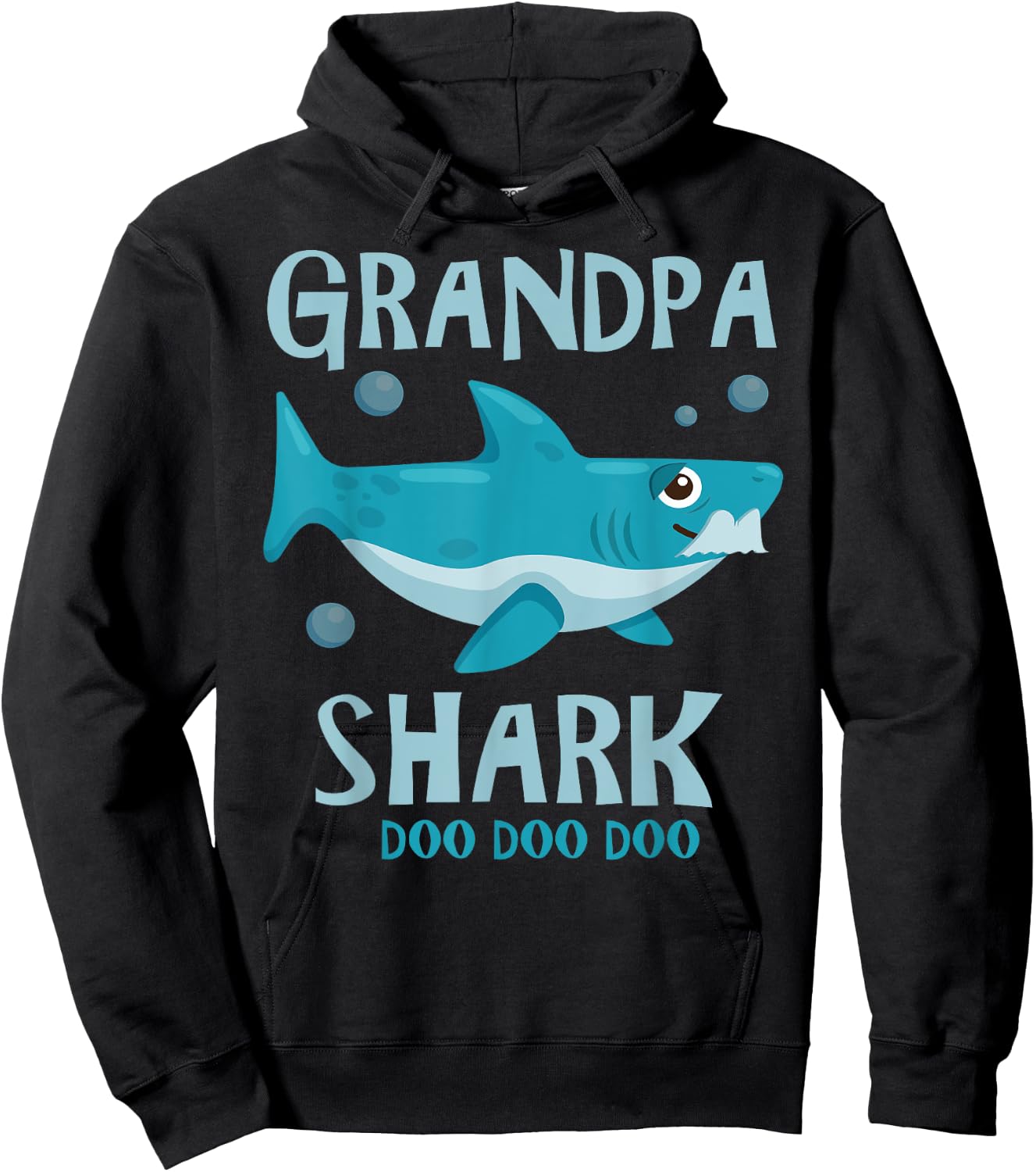 Grandpa Shark Hoodie - Hoodie | Black