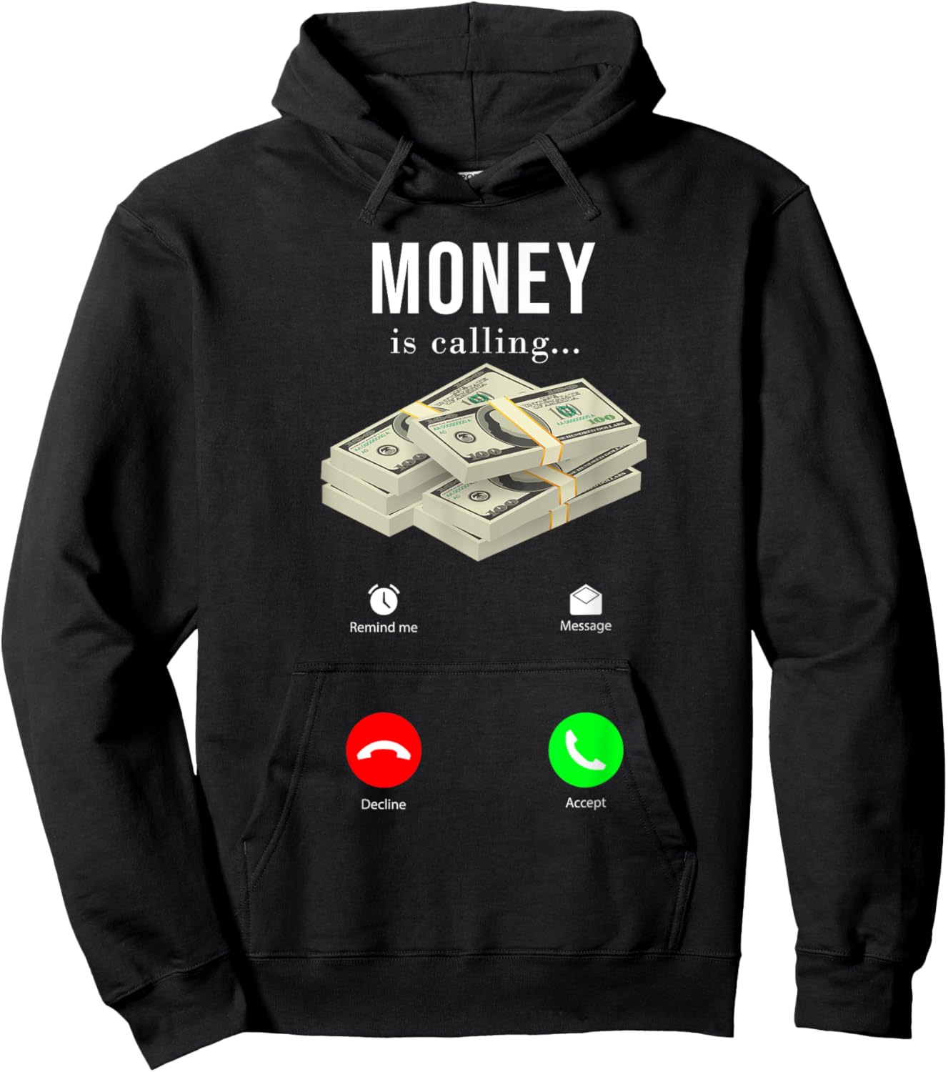 Money Is Calling Funny Cash Entrepreneur Hoodie - Hoodie | Black