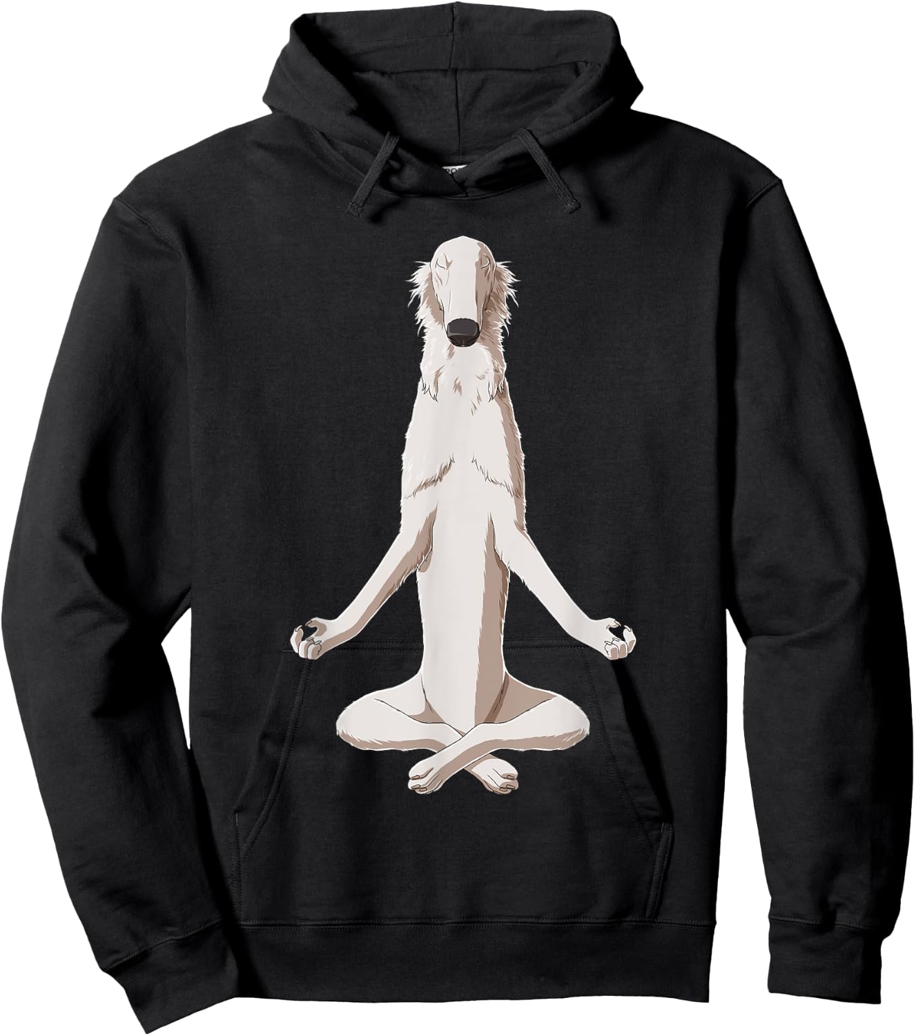 Yoga Dog Borzoi Hoodie - Hoodie | Black