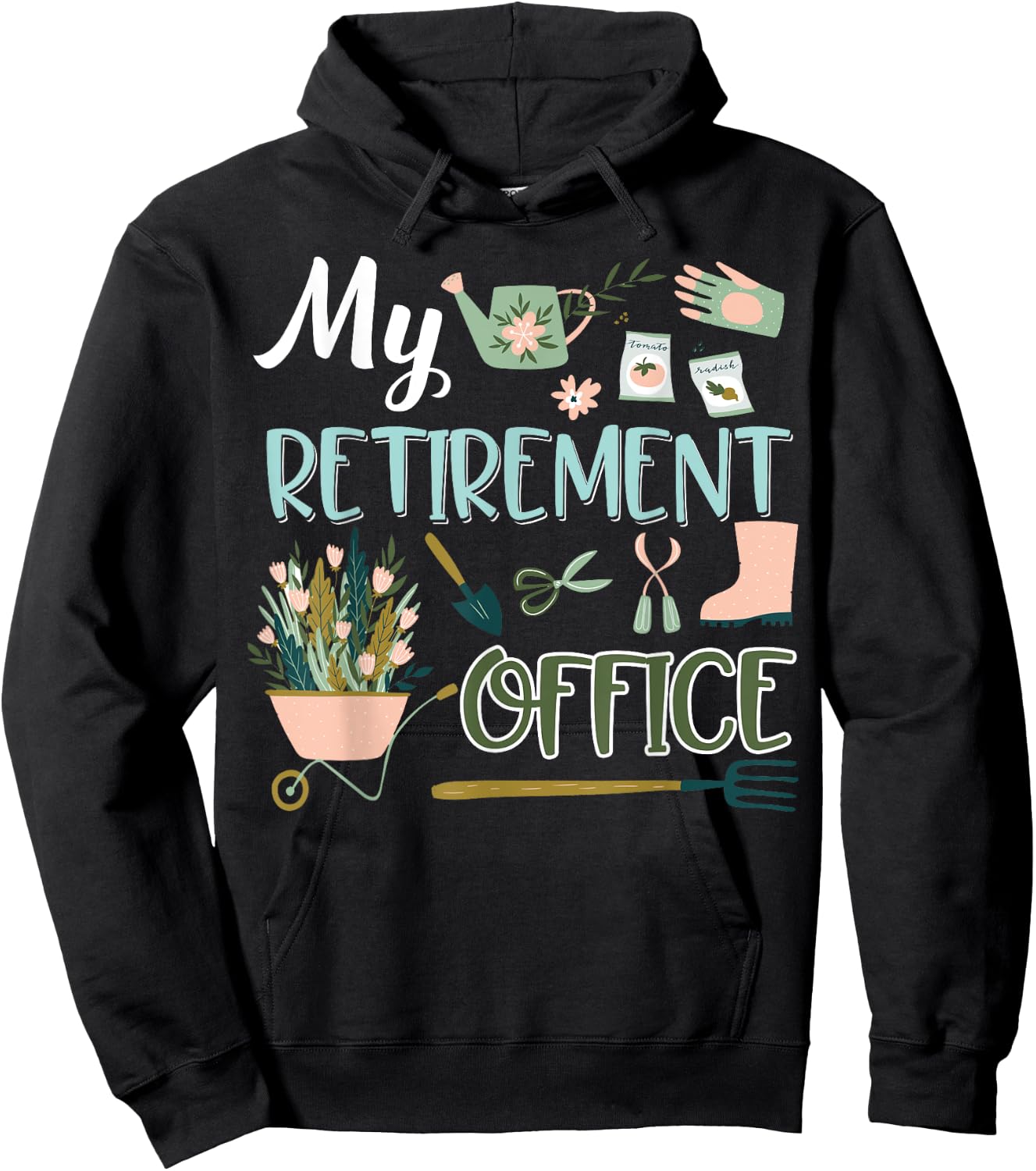 My Retirement Office Gardening Flower Lovers Gifts Hoodie - Hoodie | Black