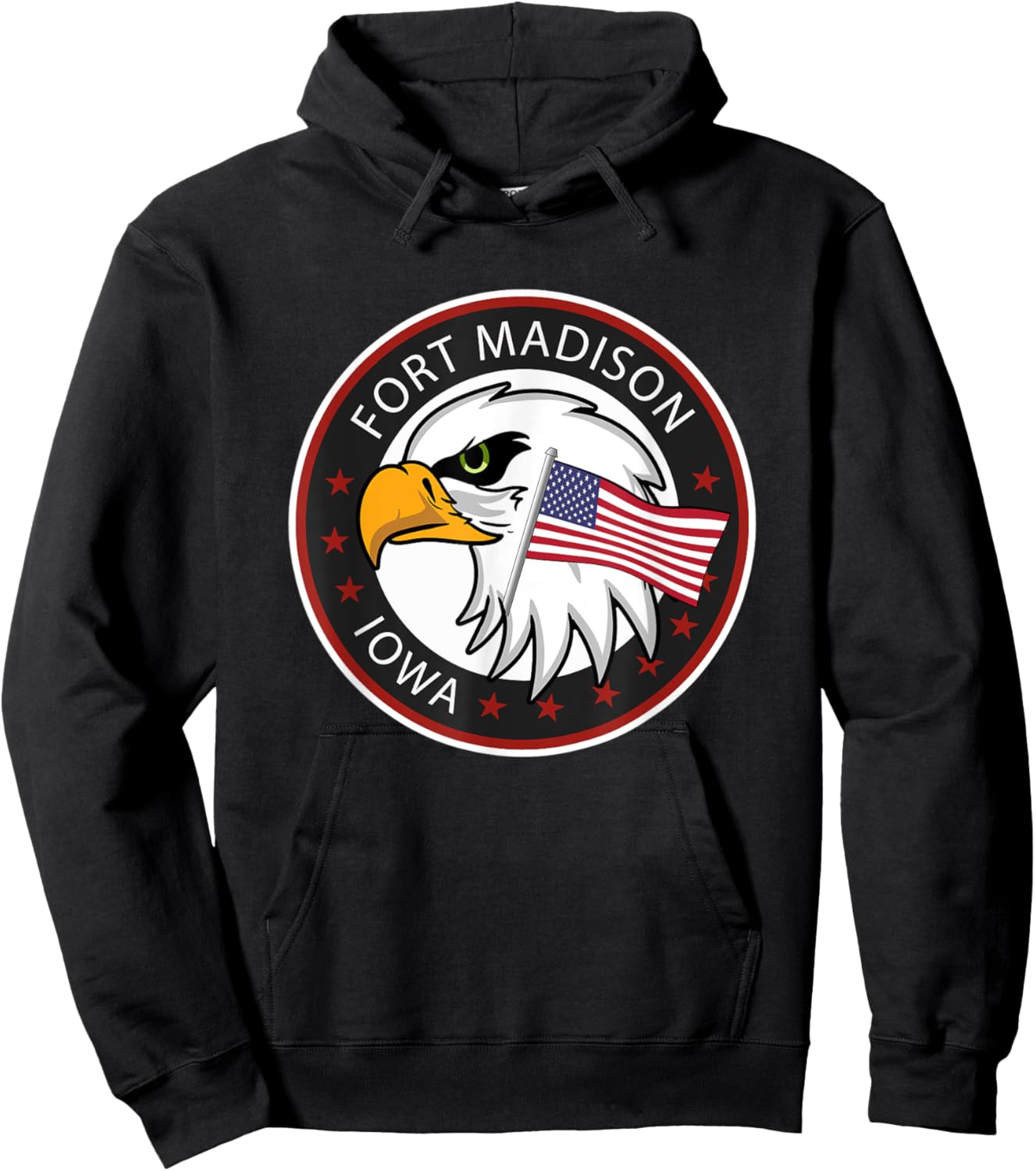 Fort Madison Iowa IA Hoodie - Hoodie | Black