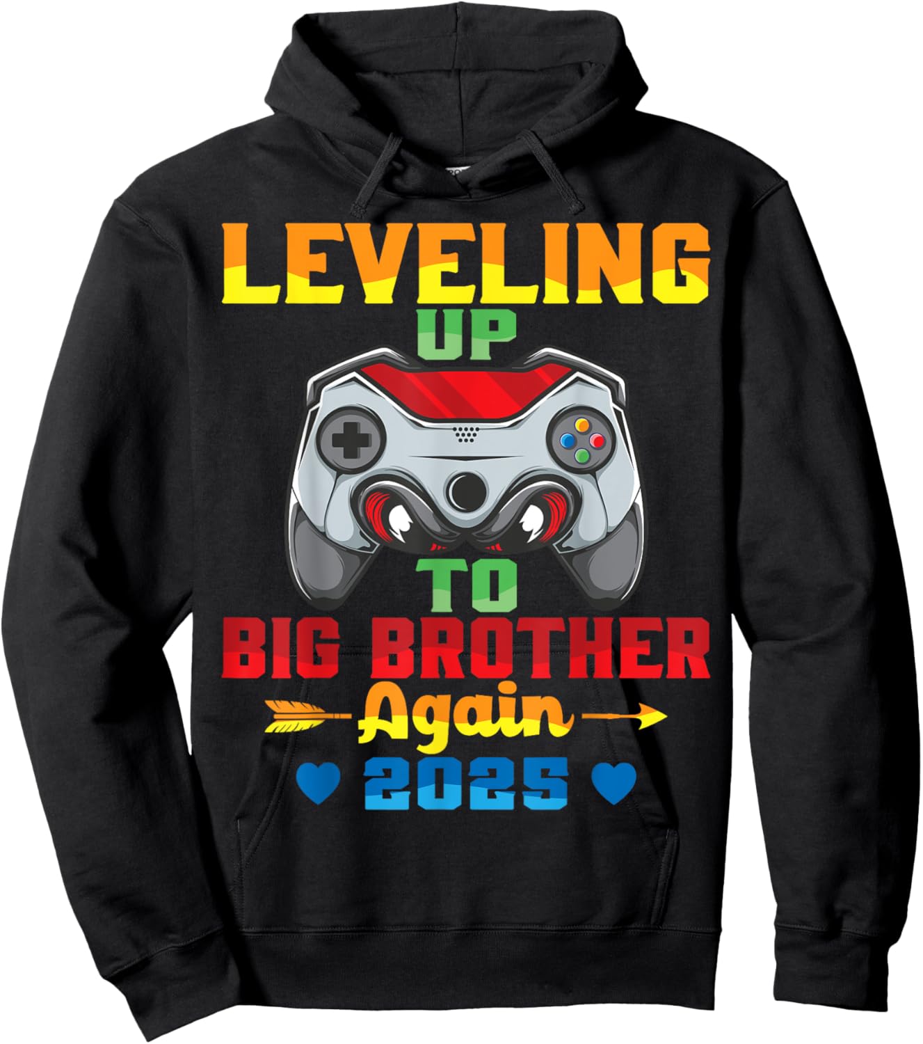 Leveling Up To Big Brother Again 2025 Announcement Sibling Hoodie - Hoodie | Black
