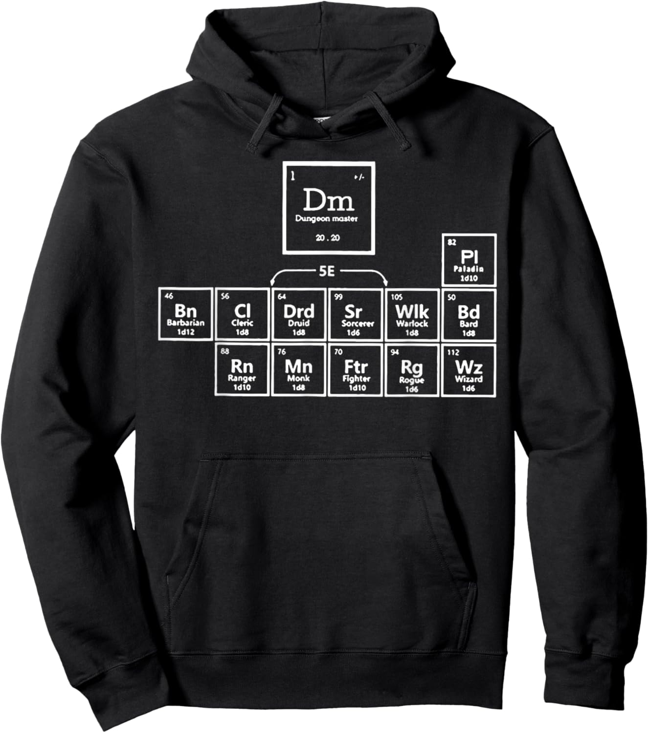 DND Periodic Table Hoodie - Hoodie | Black