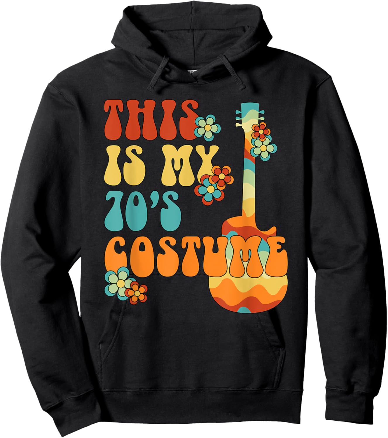This Is My 70's Costume 70s Party Outfit Groovy Hippie Style Hoodie - Hoodie | Black