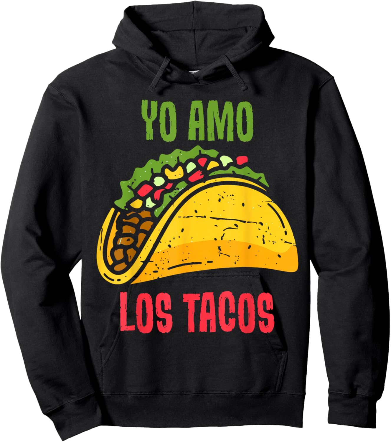 Yo Amo Los Tacos Funny Taco Lover Taco Truck Mexican Foodie Hoodie - Hoodie | Black