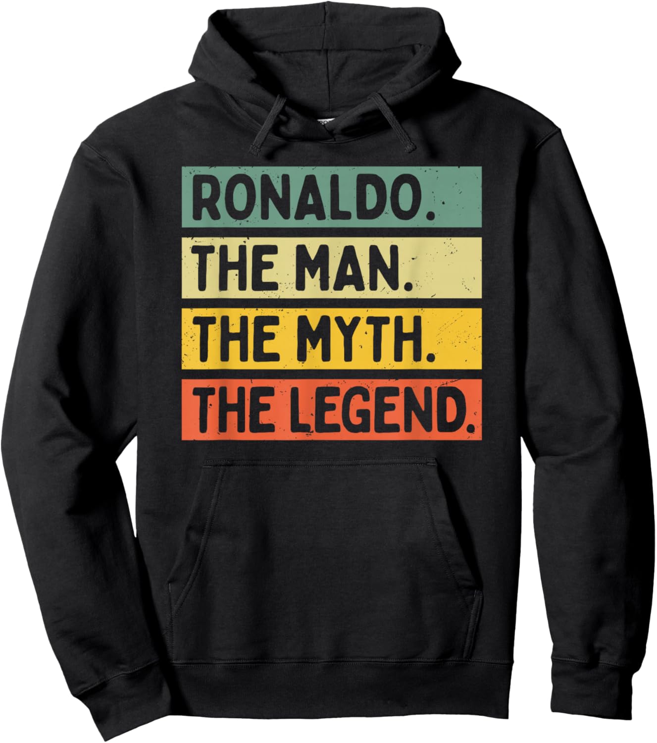 Ronaldo The Man The Myth The Legend Funny Personalized Quote Hoodie - Hoodie | Black